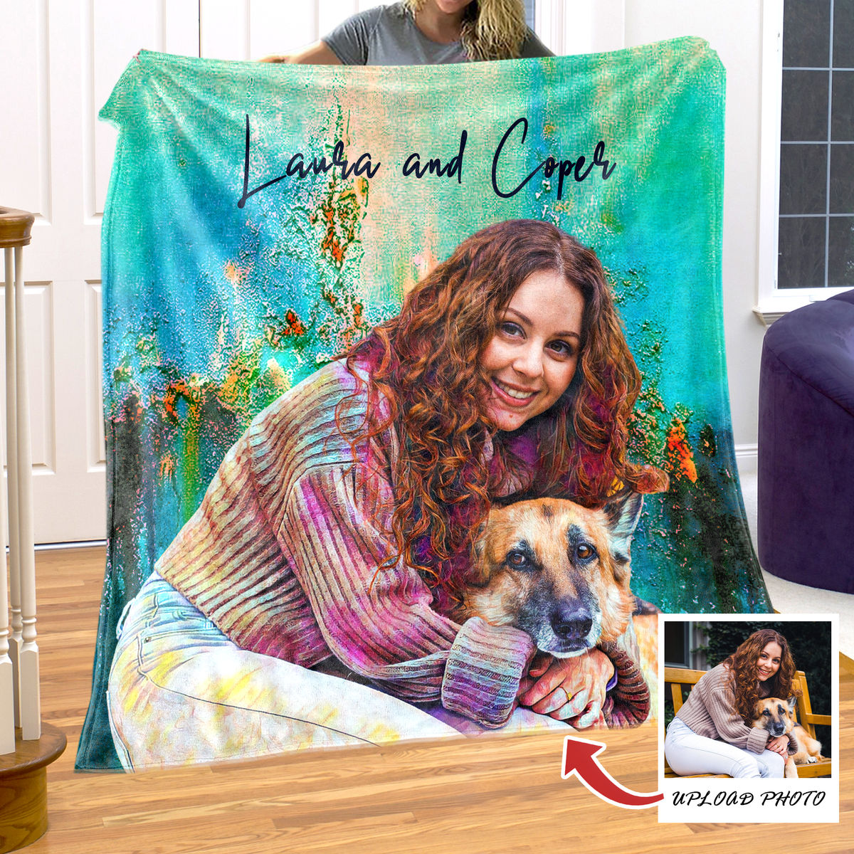 Photo Blanket - Photo Blanket - Dog Photo Upload - Photo Blanket - Personalized Photo Fleece Blanket_4