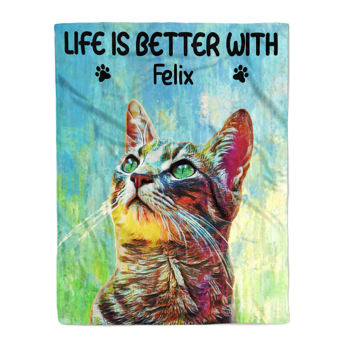 Fleece Blanket - Photo Blanket - Photo Blanket - Cat Photo Upload - Life Is Better With_4