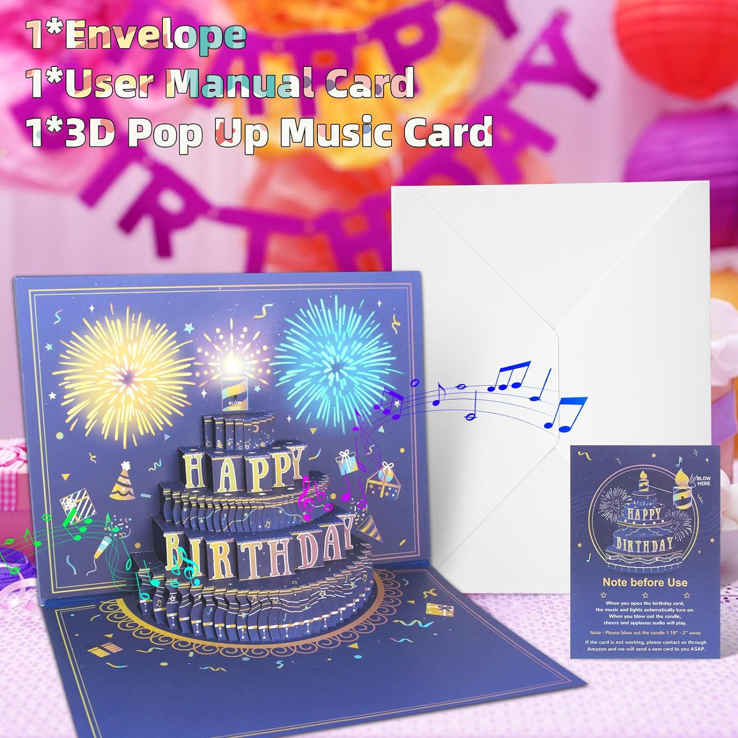 Amazon | パピルスFancy Fun Party Blowers誕生日カード
