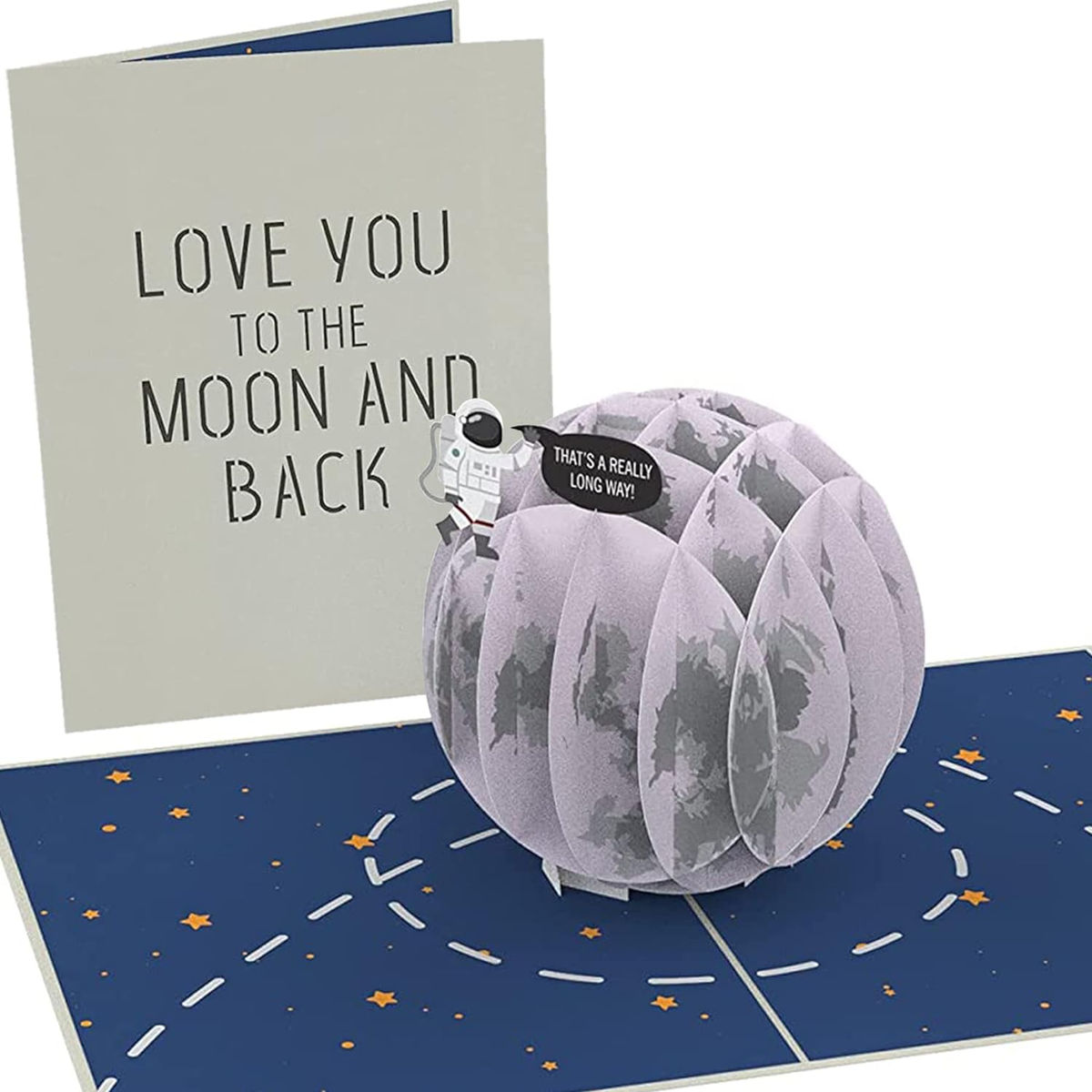 Love You to the MOON 3D Pop Up Card - Happy Birthday, Anniversary, Valentine's Day Surprise, Just Because, Father's Day