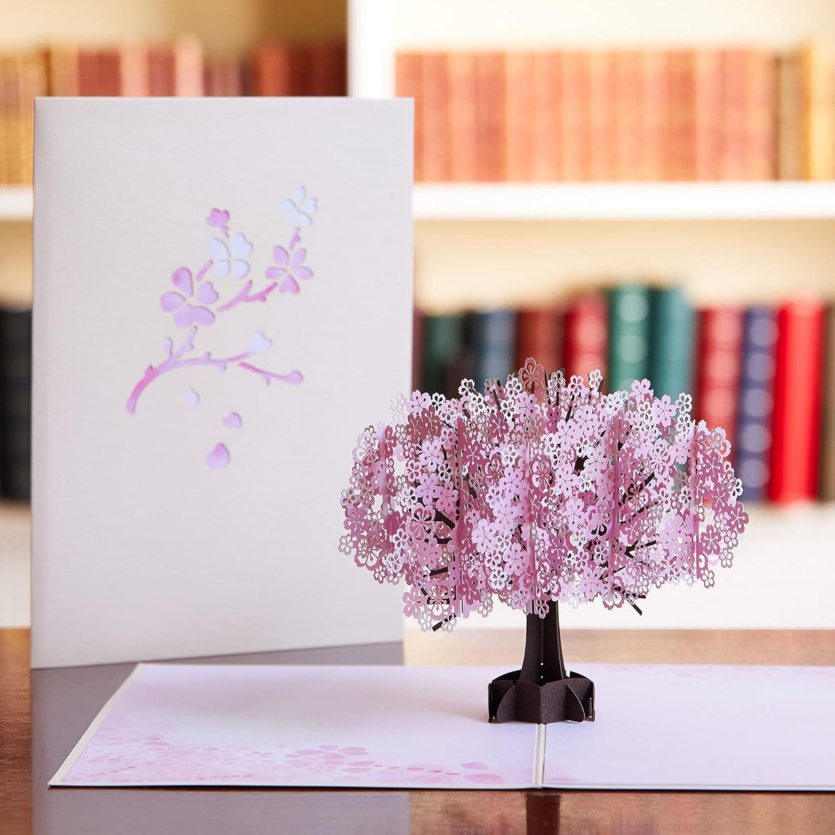 Cherry Blossom Pop Up Card, 5x7-3D Greeting Card, Card for Wife or Mom, Anniversary Pop Up Card, Pop Up Birthday Card