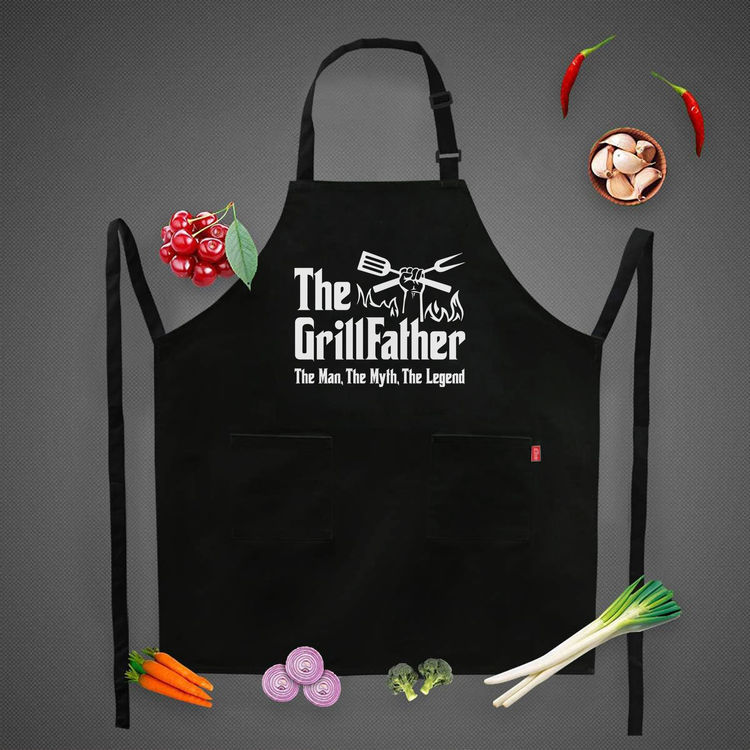 Dad The Man The Myth The Grill Master - Gift For Dad, Gift For Grandpa - Personalized Apron