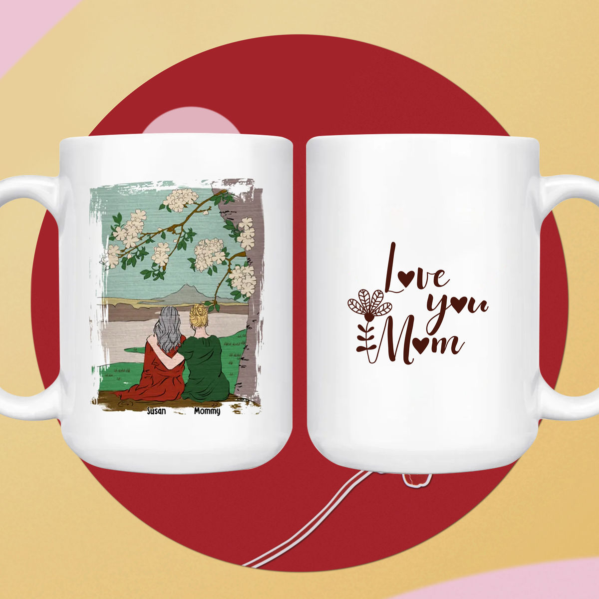 Dong Ho Legacy - Mother's Love Blooms - Mother and Daughter Gift - Limited Edition - Personalized Mug_1