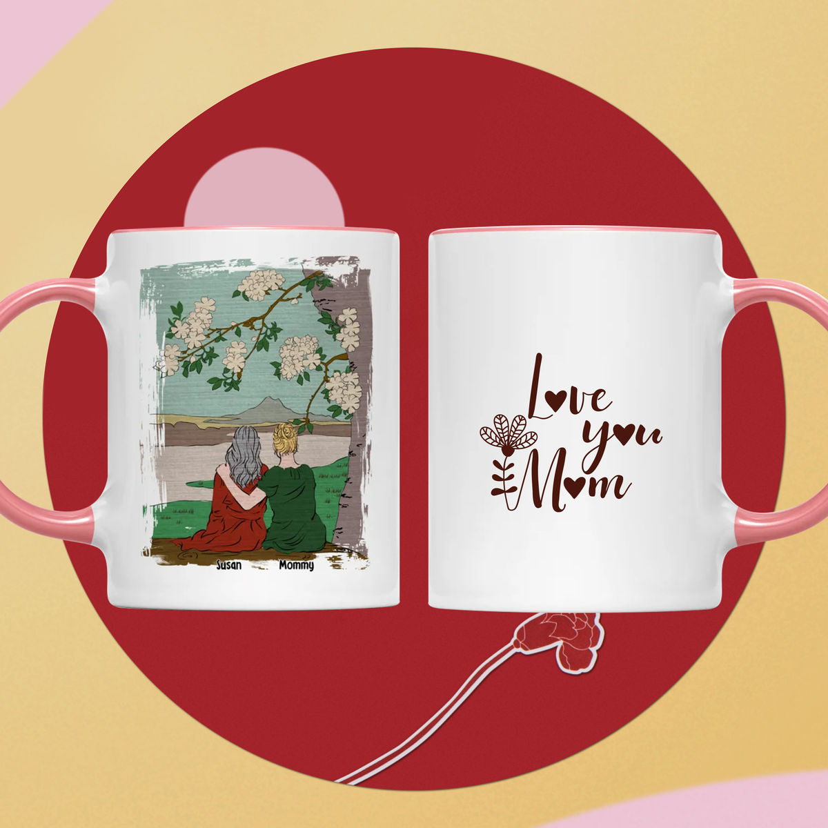Dong Ho Legacy - Mother's Love Blooms - Mother and Daughter Gift - Limited Edition - Personalized Mug_2
