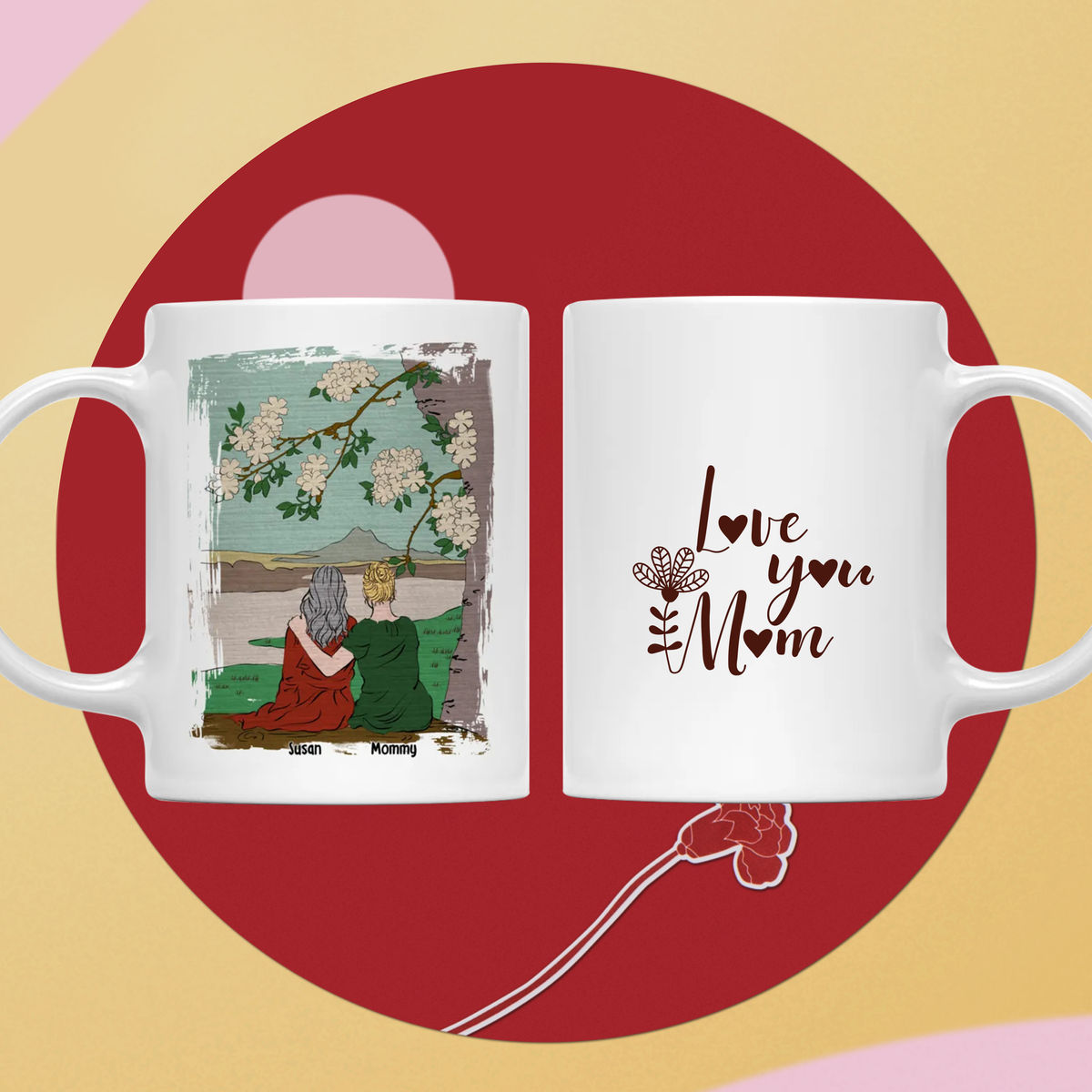 Dong Ho Legacy - Mother's Love Blooms - Mother and Daughter Gift - Limited Edition - Personalized Mug