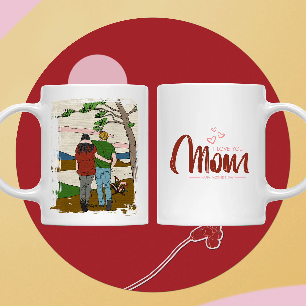 Dong Ho Legacy - Serene Mother's Embrace - Mother and Son Gift - Limited Edition - Personalized Mug