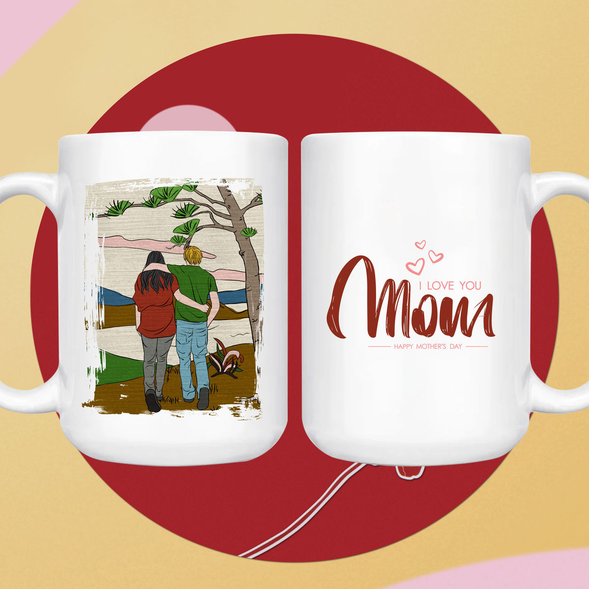 Dong Ho Legacy - Serene Mother's Embrace - Mother and Son Gift - Limited Edition - Personalized Mug_1