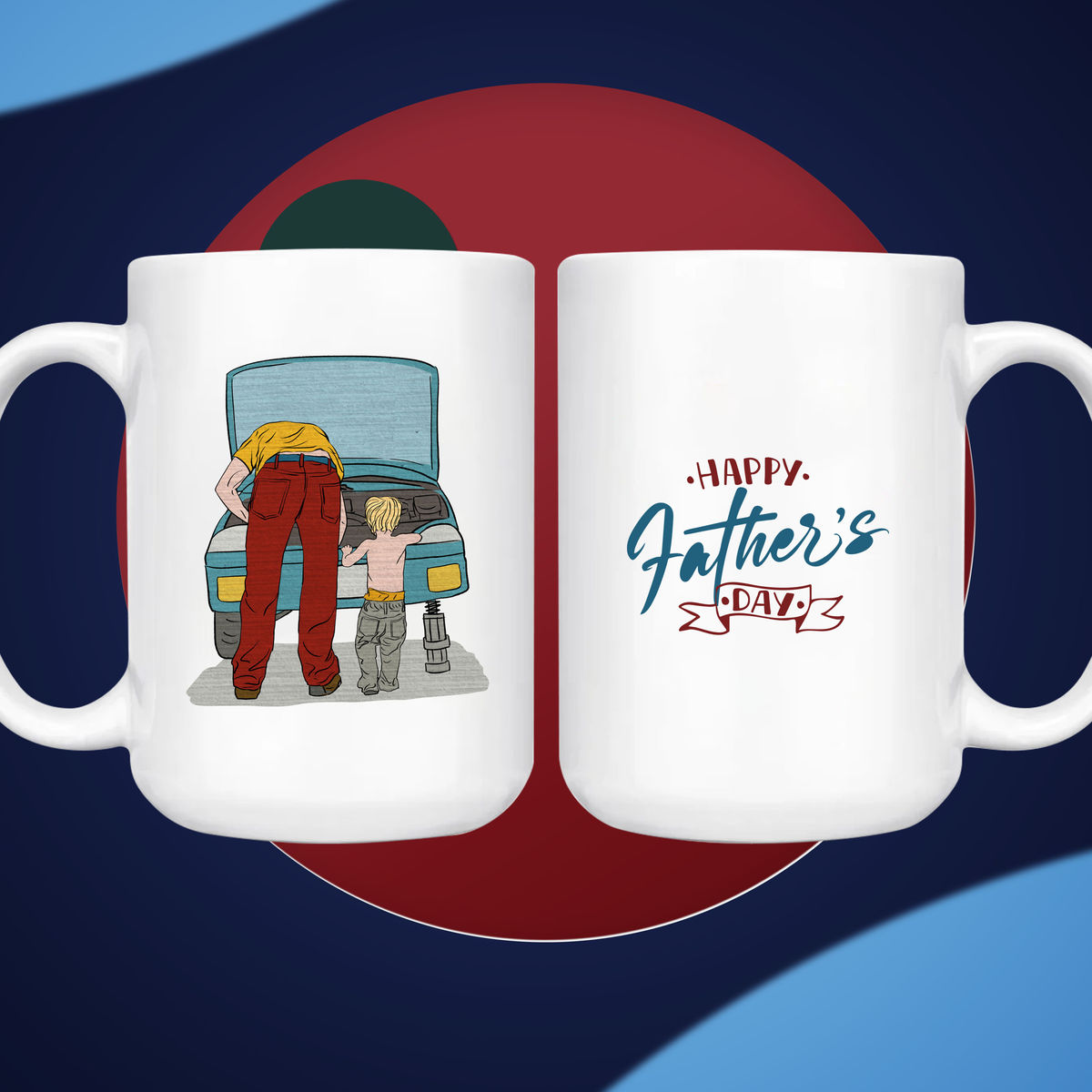 Dong Ho Legacy - Teamwork Spirit - Father and Son Gift - Limited Edition - Personalized Mug_1