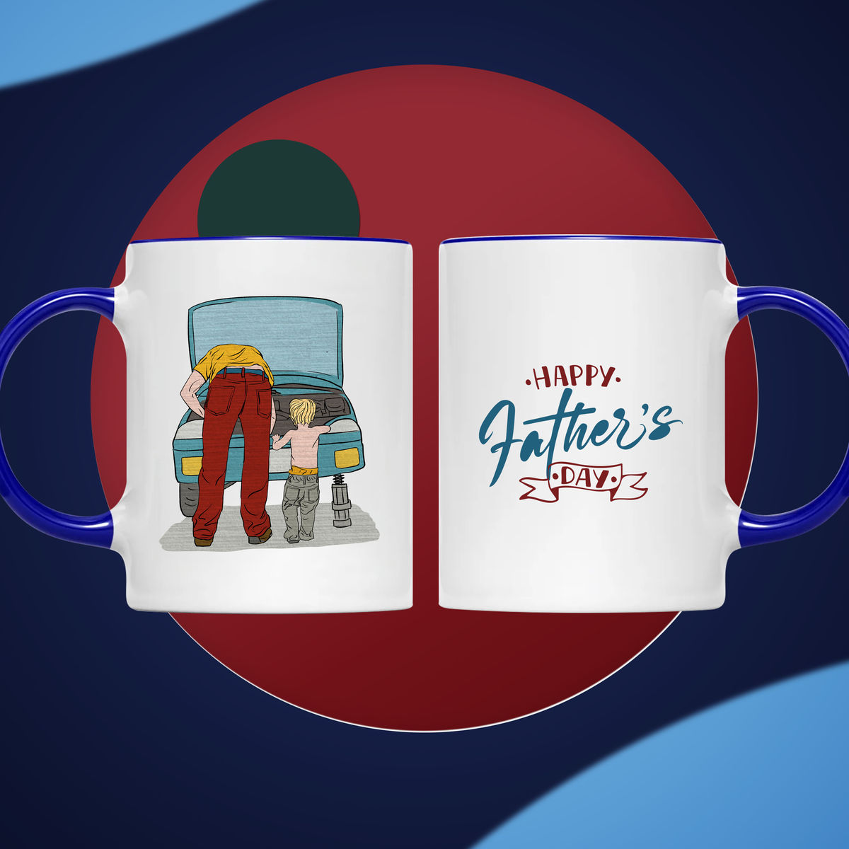 Dong Ho Legacy - Teamwork Spirit - Father and Son Gift - Limited Edition - Personalized Mug_4
