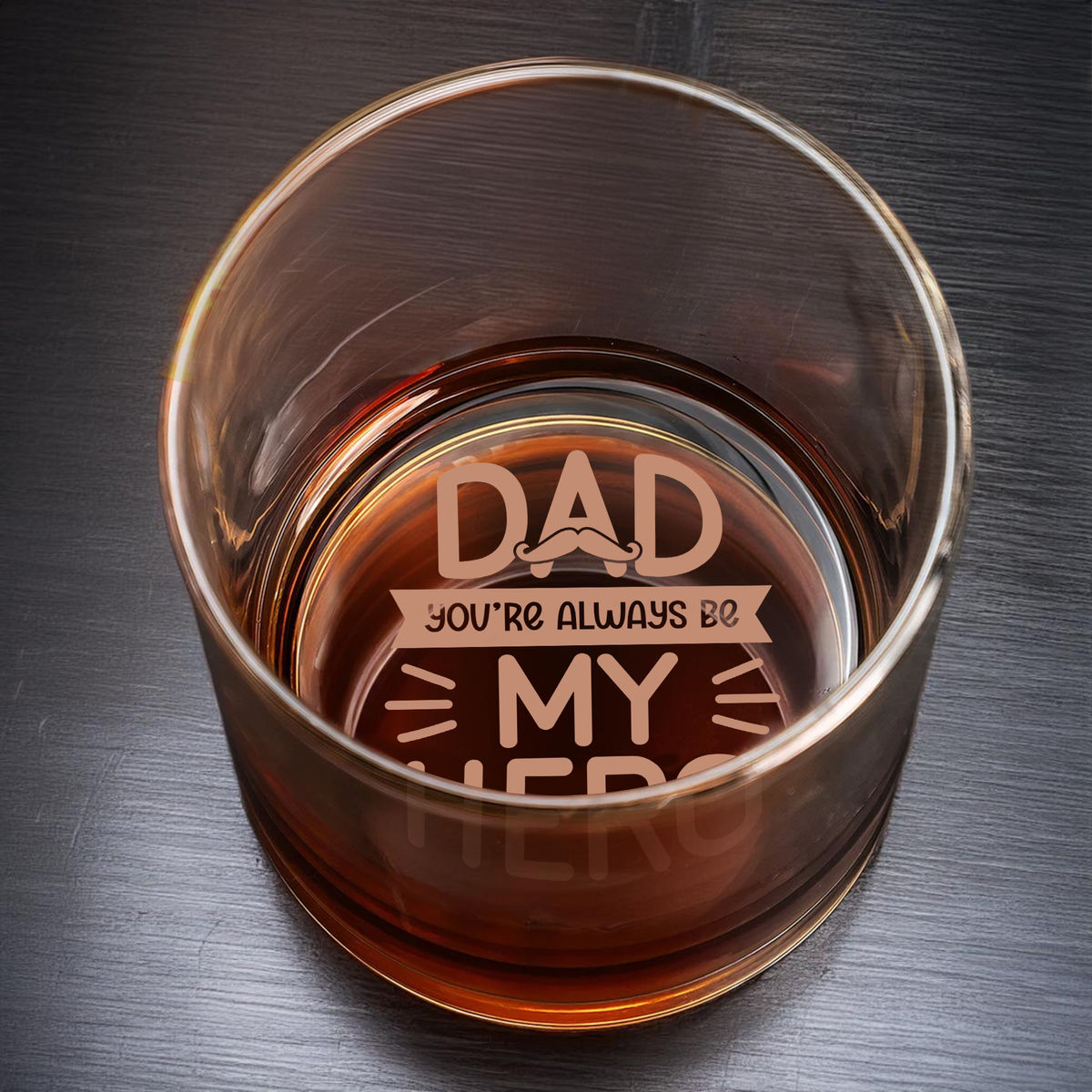 Father's Day Gifts - Dad, You’re always be my hero - Gifts For Dad, Husband, Boyfriend... - Gifts For Father's Day, Birthday, Anniversary - Personalize Whiskey Glass_4