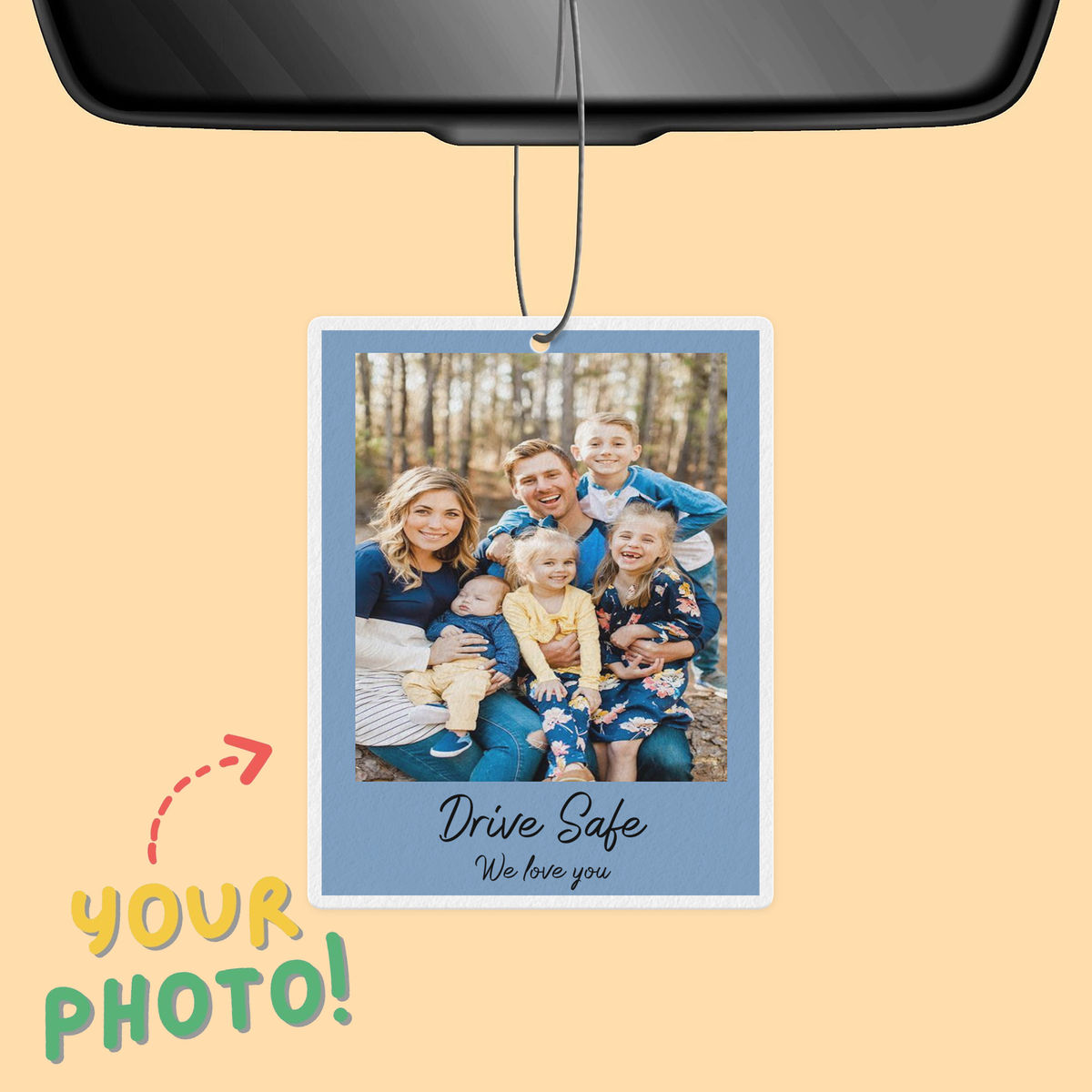 Photo Gift - Gift For Women,Men, Father.Mom.Girlfriend,Boyfriend,Friends.... - Photo Car Air Freshener Hanging_2