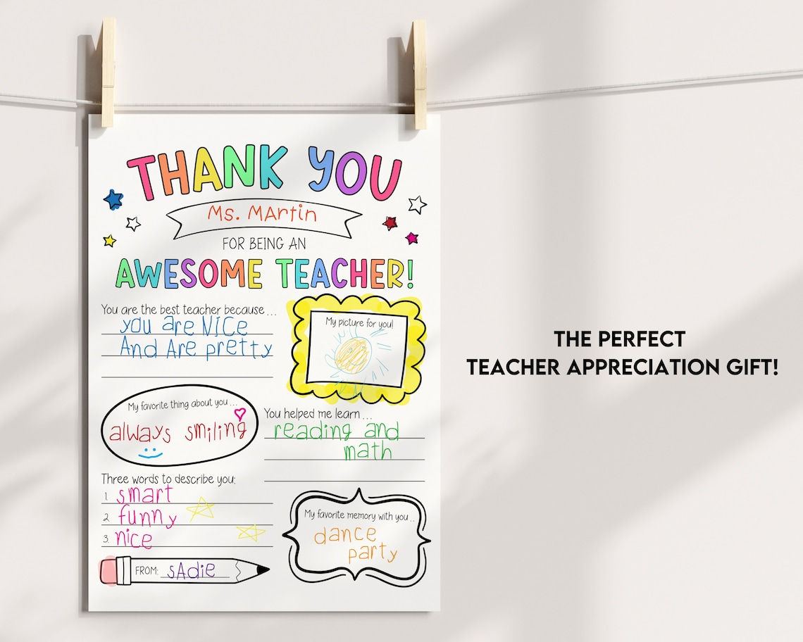 Teacher Gifts - Gift For Teacher - Thank You Teacher Gifts Coloring Pages School Kids Instant Digital Download