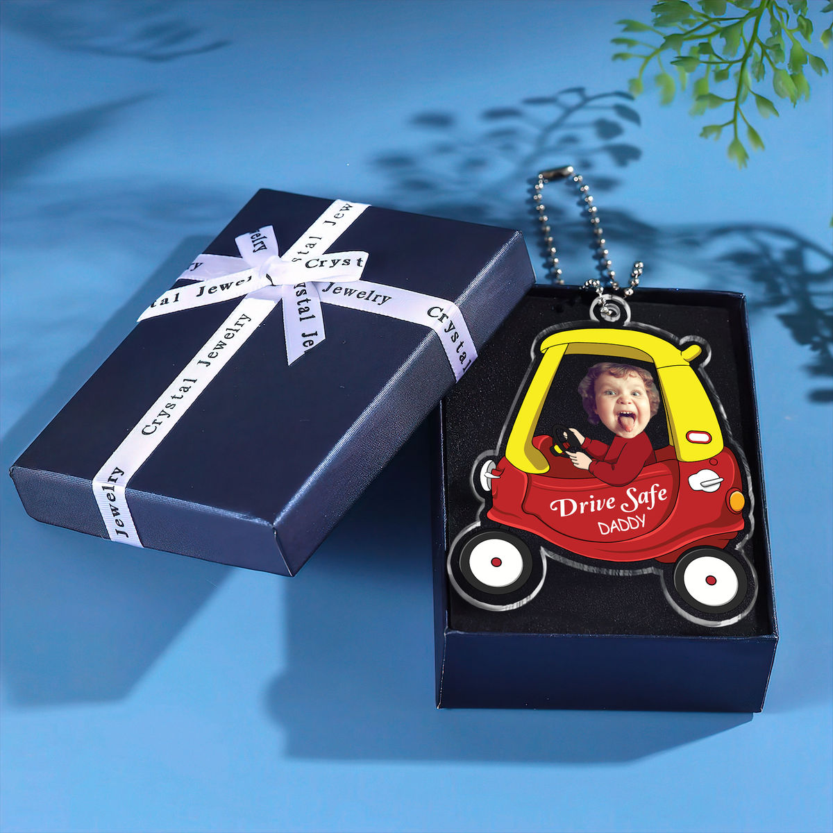 Photo Acrylic Car Hanging - Customized Photo Drive Safe Daddy - Car Hanging - Birthday, Love Gift For Dad, Mom, Father, Mother, Grandpa - Personalized Photo Acrylic Car Hanging_2