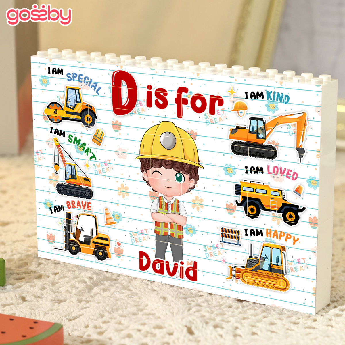 Building Block Personalized - My Dream Job Block| Birthday Gift For Kids - Trendy 2024 (62982) - Personalized Block