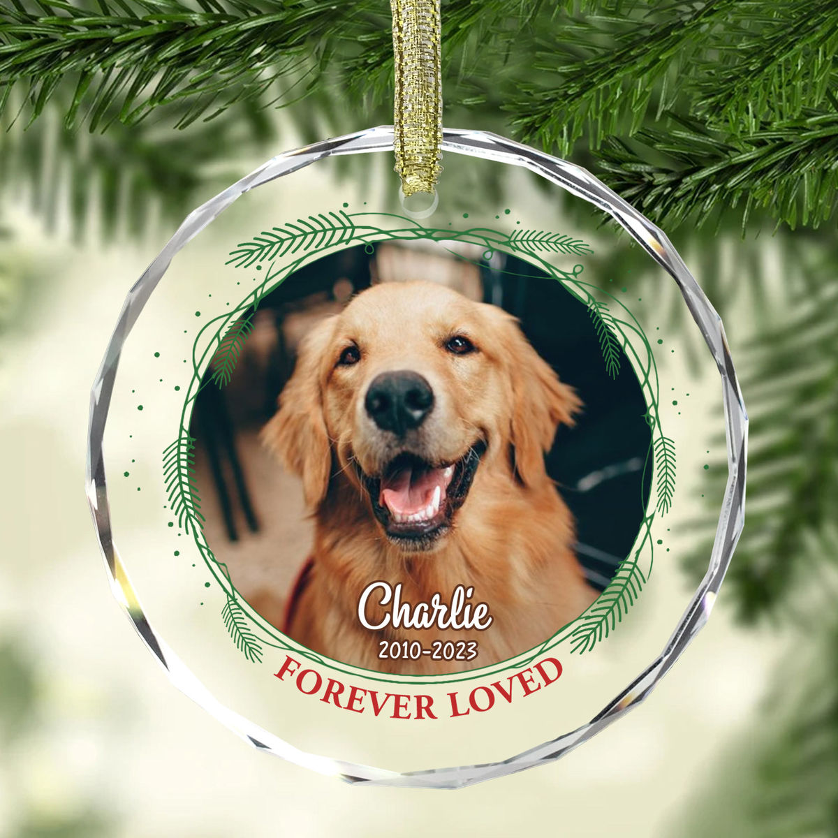 Photo Ornament - Christmas Gifts For Dad,Mom,Baby - Photo Gift - Our First Christmas As Mom & Dad - Personalized Photo Round Glass Ornament