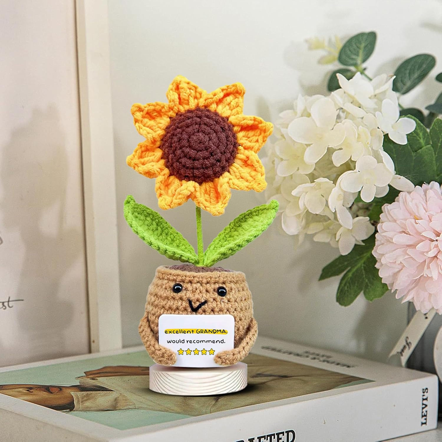 Sunflower Crochet - Excellent Grandma Would Recommend - Cool Gifts