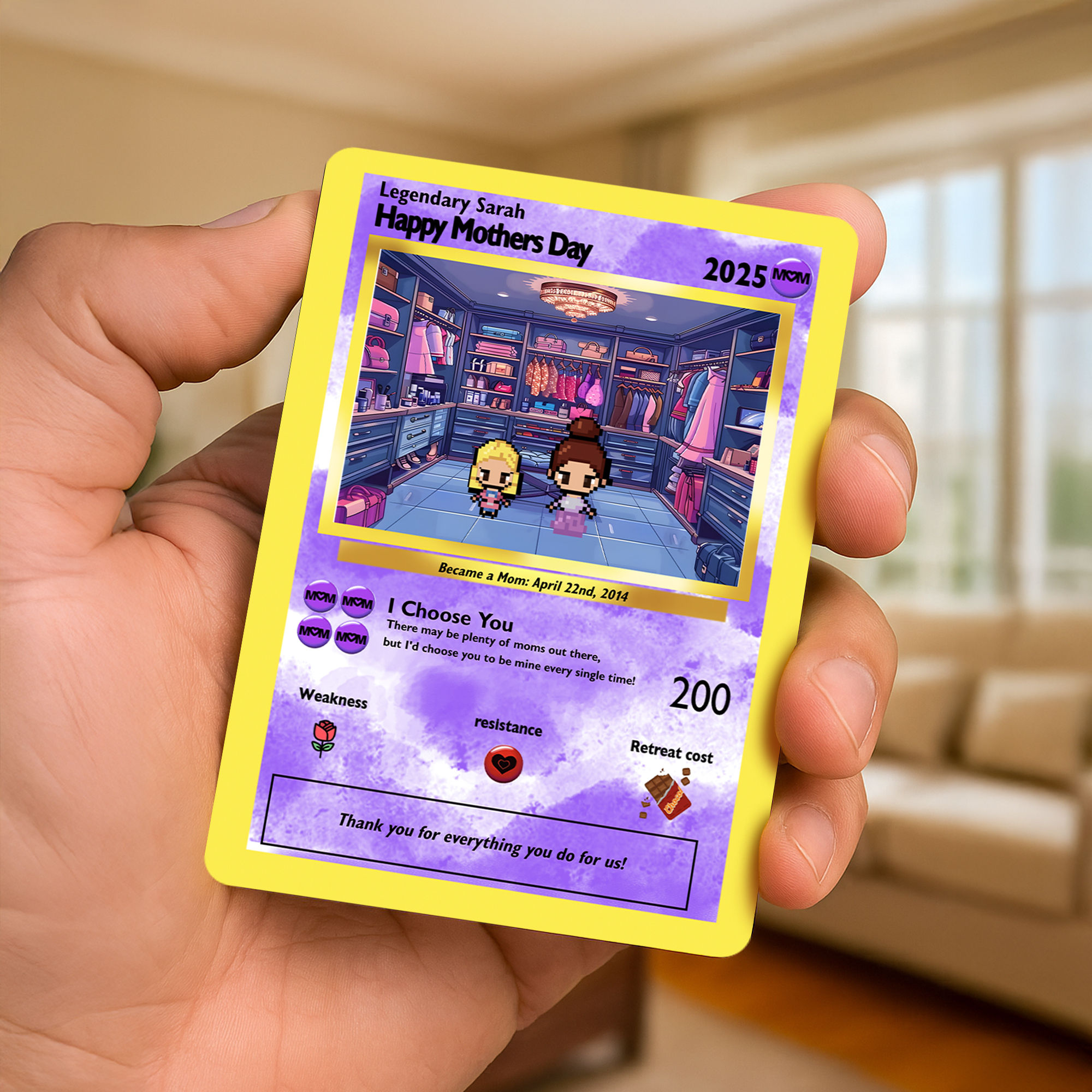 Personalized Poke Mother's Day Card - Custom Gift for Mom - Mother's Day Gifts - Mother's Day Present - Custom Pokemon Card - Mom Gifts Personalized Poke Mother's Day Card - Custom Gift for Mom - Mother's Day Gifts - Mother's Day Present - Custom Pokemon Card - Mom Gifts