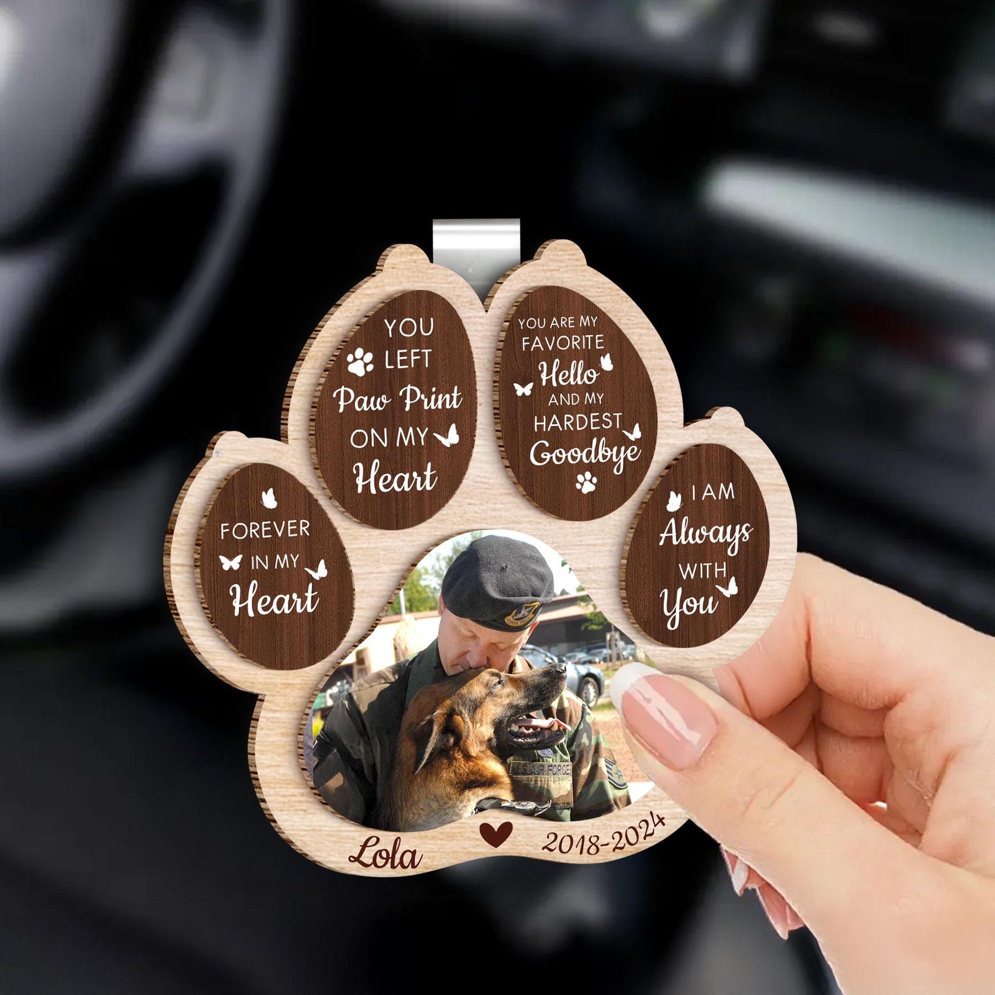 Custom Car Accessories Always Beside You Version 2 - Personalized Custom Car Visor Clip Photo Clip For Car