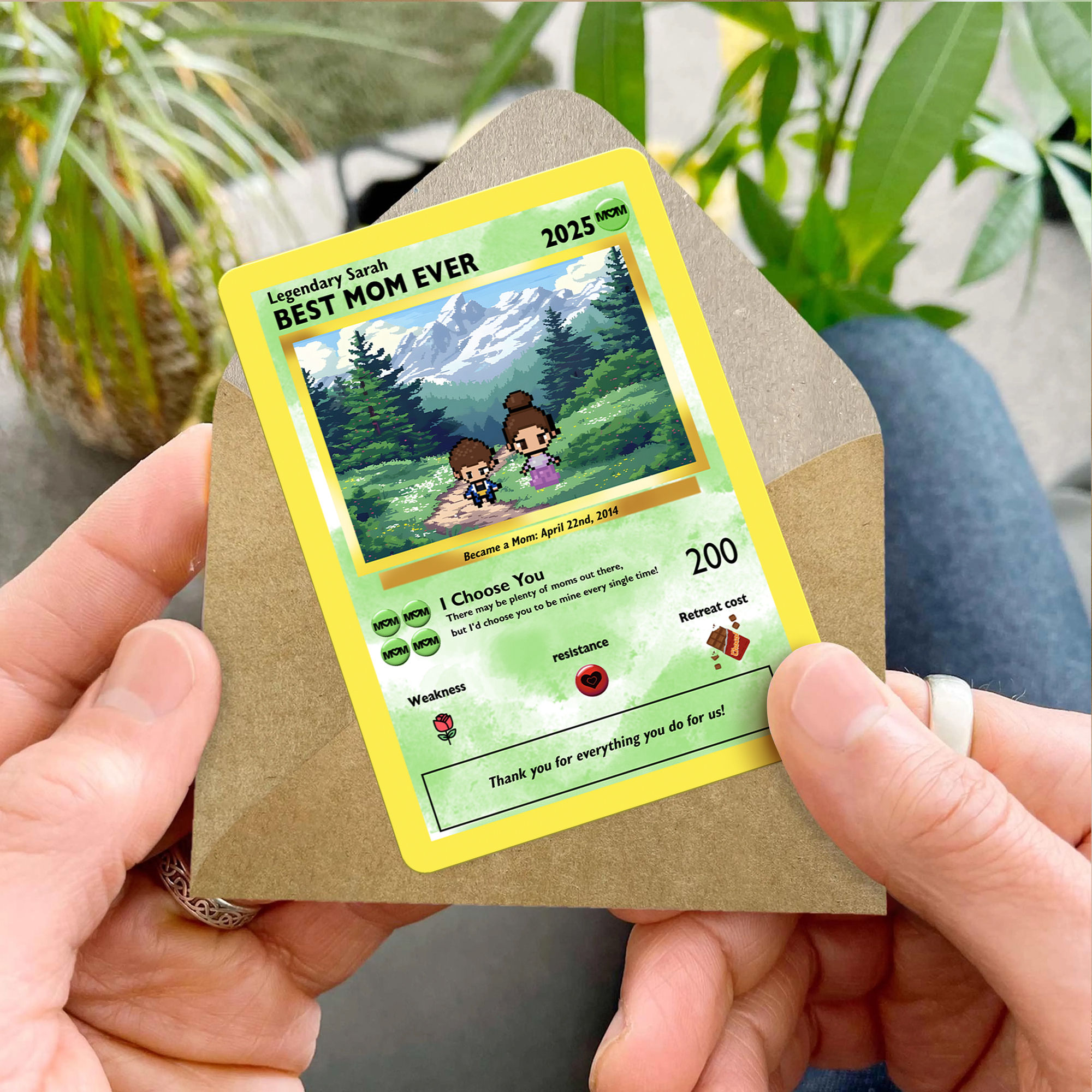 Personalized Poke Mother's Day Card - Best Mom Ever | Gossby