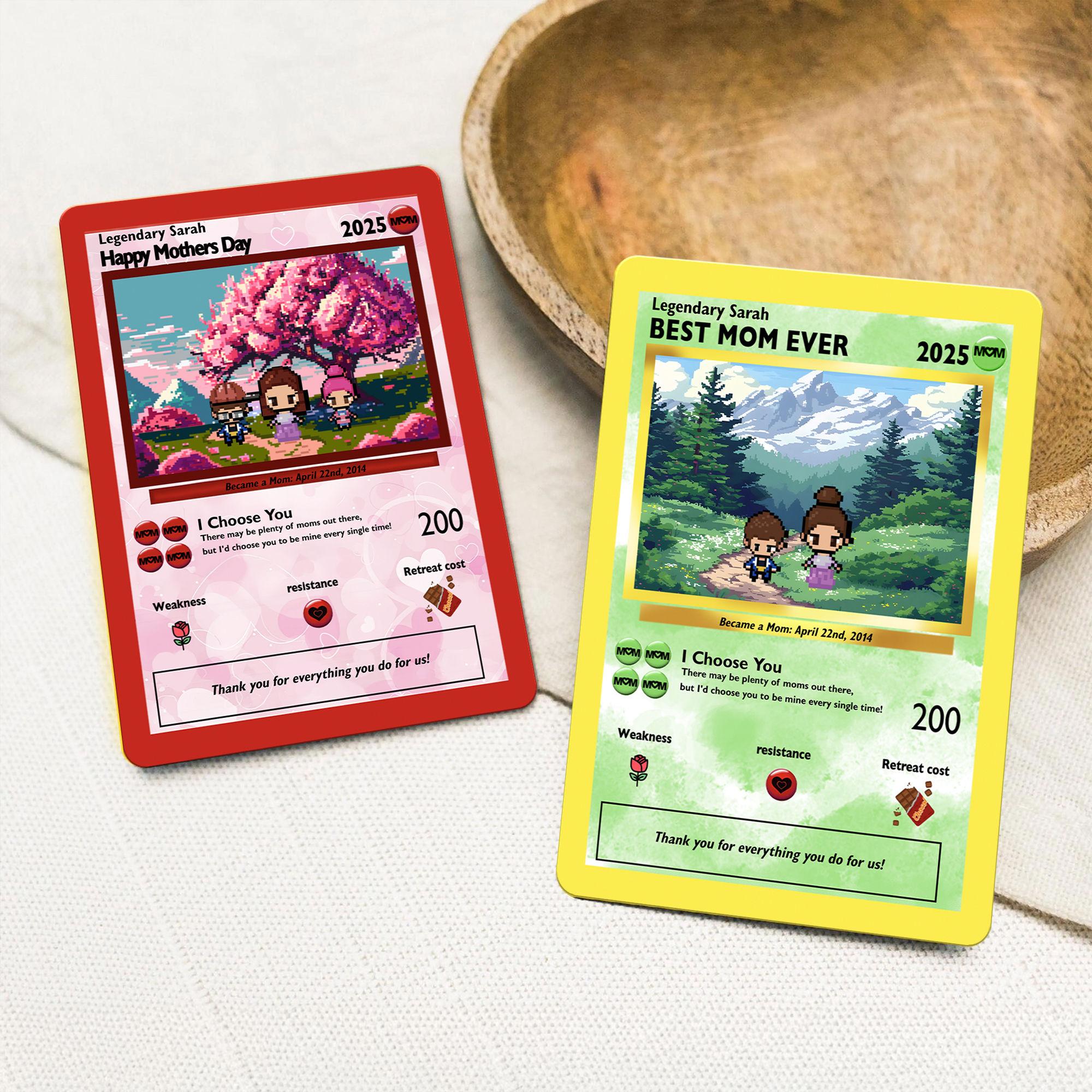 mothers day pokemon card Amazon.com: Nestura Custom Mom Card | Mommy and Me Customized Card |  Animated Style Presents to Mother | Special Design Style Custom Gifts for  Mom main image 0