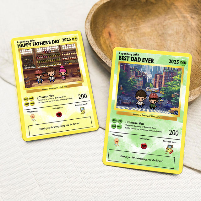 Personalized Poke Father's Day Card - Best Dad Ever - Custom Gift for Dad - Father's Day Gifts - Custom Pokemon Card - Dad Gifts - Personalized Metal Card Personalized Poke Father's Day Card - Best Dad Ever - Custom Gift for Dad - Father's Day Gifts - Custom Pokemon Card - Dad Gifts - Personalized Metal Card