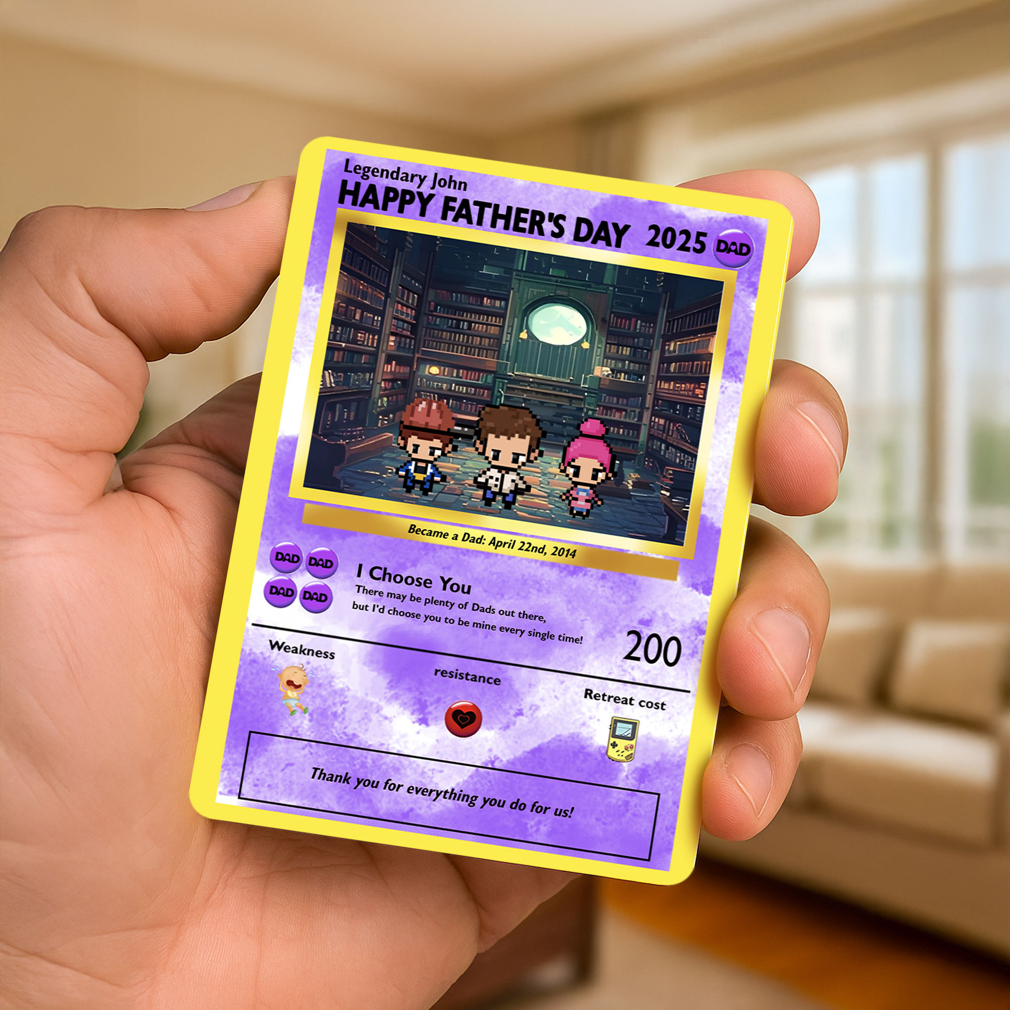 your dad pokemon card father's day pokemon cards Custom