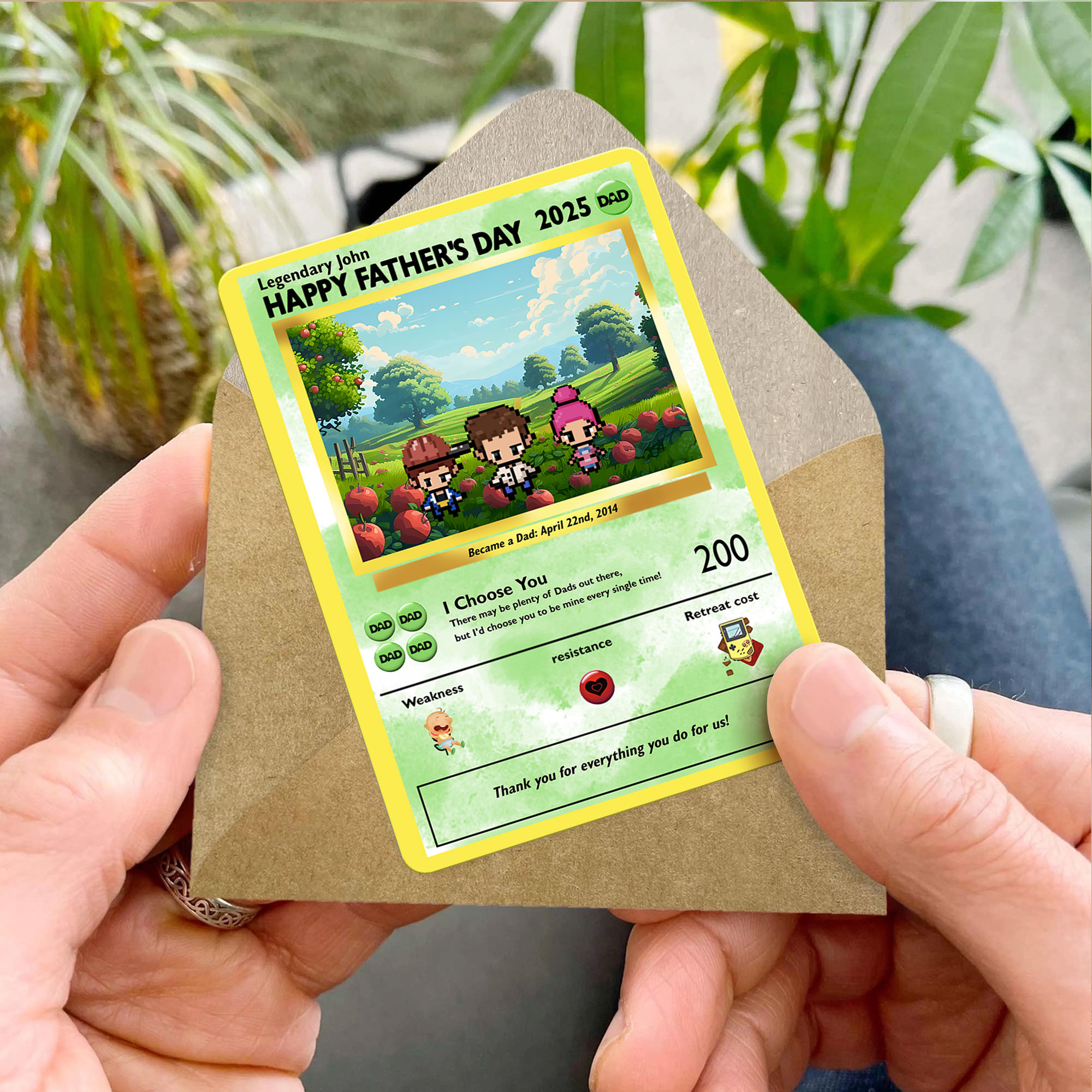 pokemon fathers day card Dad Card
