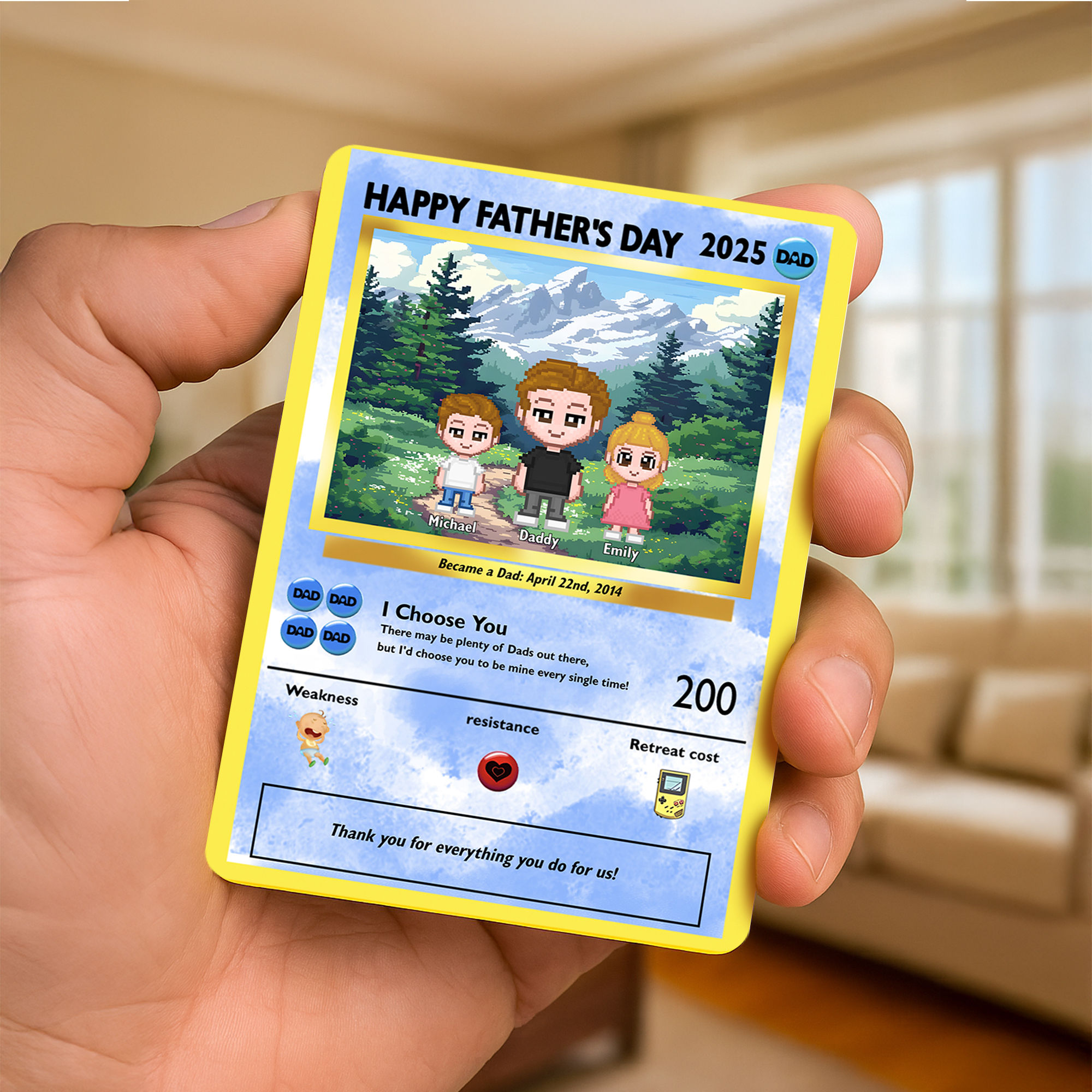 Personalized Pokemon Father's Day Card - Happy Father's Day | Gossby Personalized Pokemon Father's Day Card - Happy Father's Day | Gossby