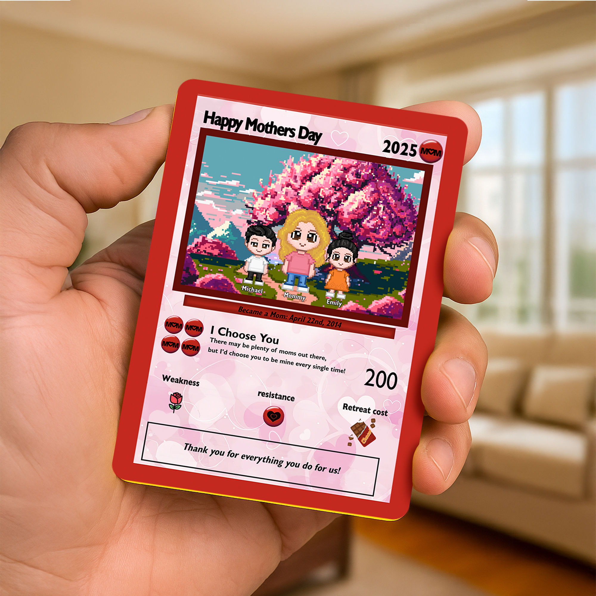 your mom pokemon card Amazon.com: Nestura Custom Mom Card | Mommy and Me Customized Card |  Animated Style Presents to Mother | Special Design Style Custom Gifts for  Mom main image 0