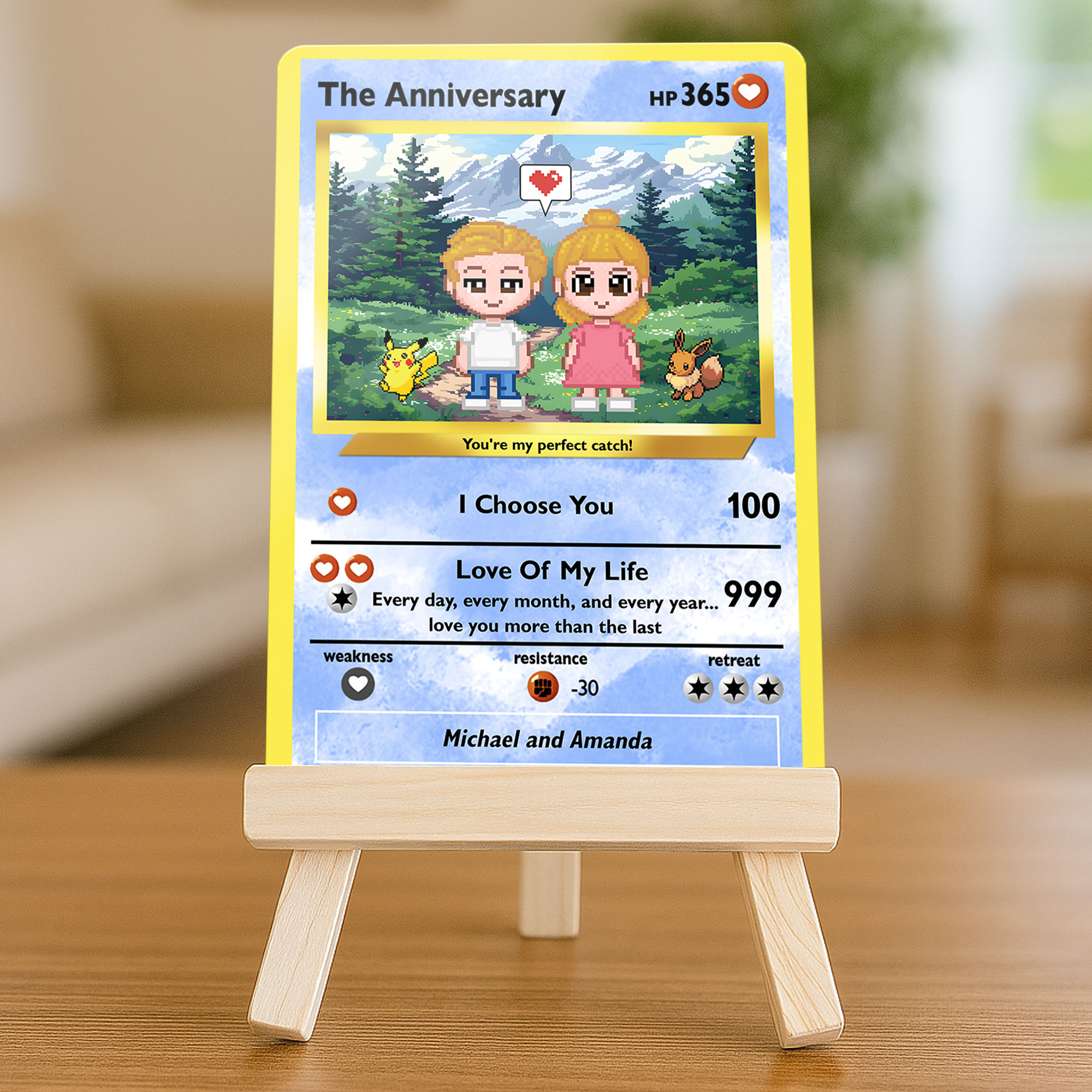 Poke Anniversary Card - Custom Pokemon Card - Anniversary Gift - Gift for  Him - Gift for Her - Trending 2025