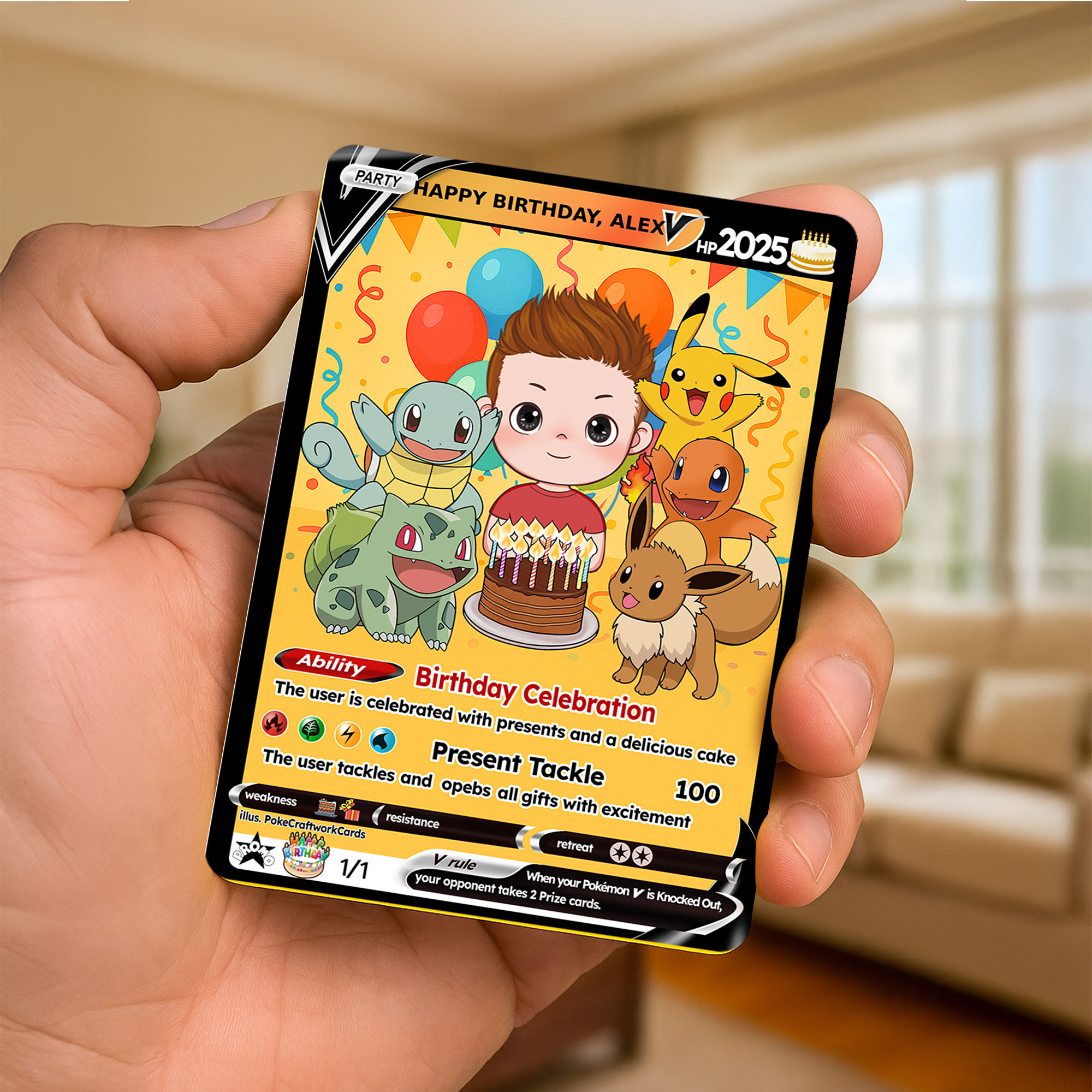 Birthday Card - Pokemon Birthday Card - Gamer Gift - Birthday Gift - Gift for Kid, Grandkid - Trending 2025 Birthday Card - Pokemon Birthday Card - Gamer Gift - Birthday Gift - Gift for Kid, Grandkid - Trending 2025