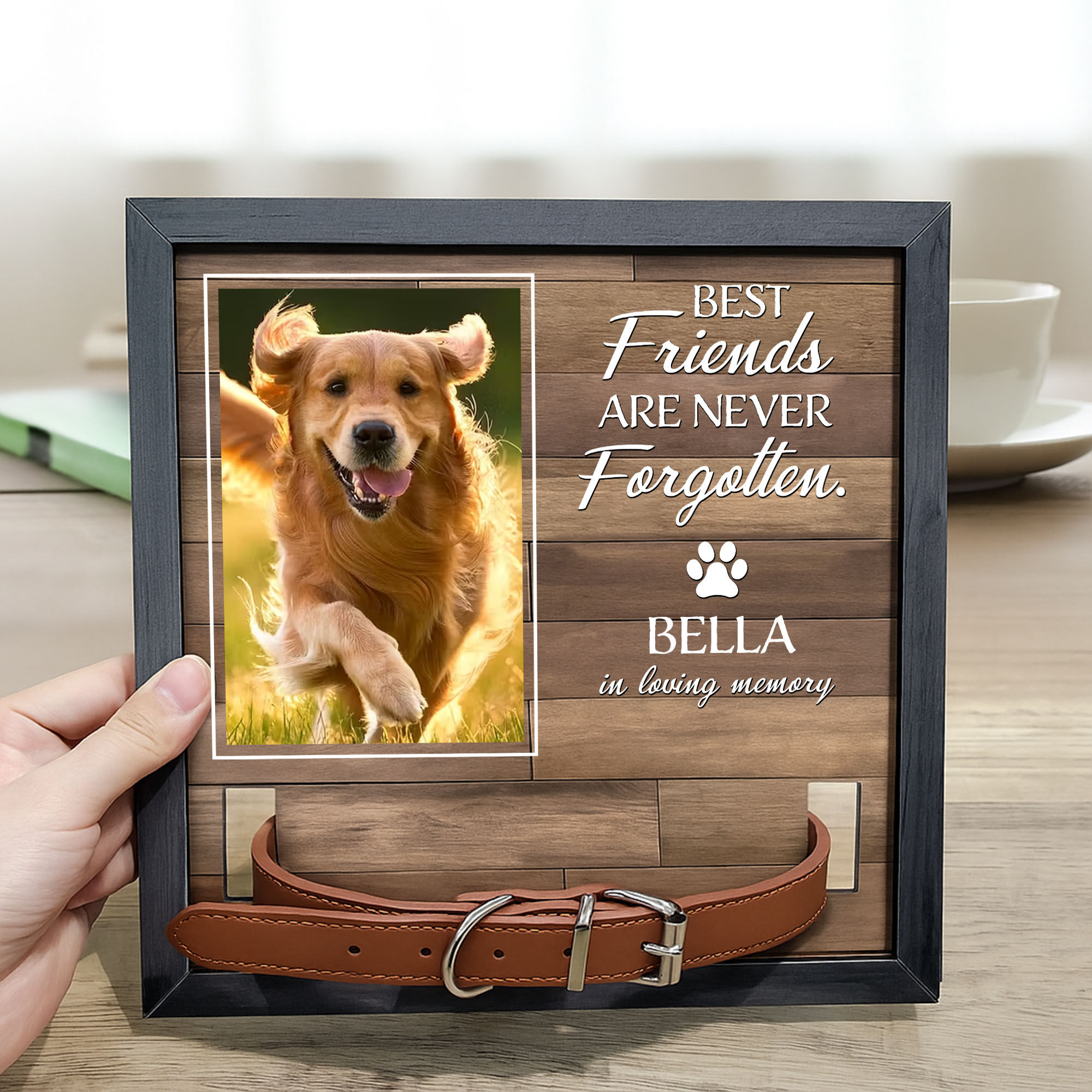 Custom Photo Gone But Never Forgotten - Memorial Personalized Custom Blue Bottle Lamp - Sympathy Gift For Pet Owners, Pet Lovers