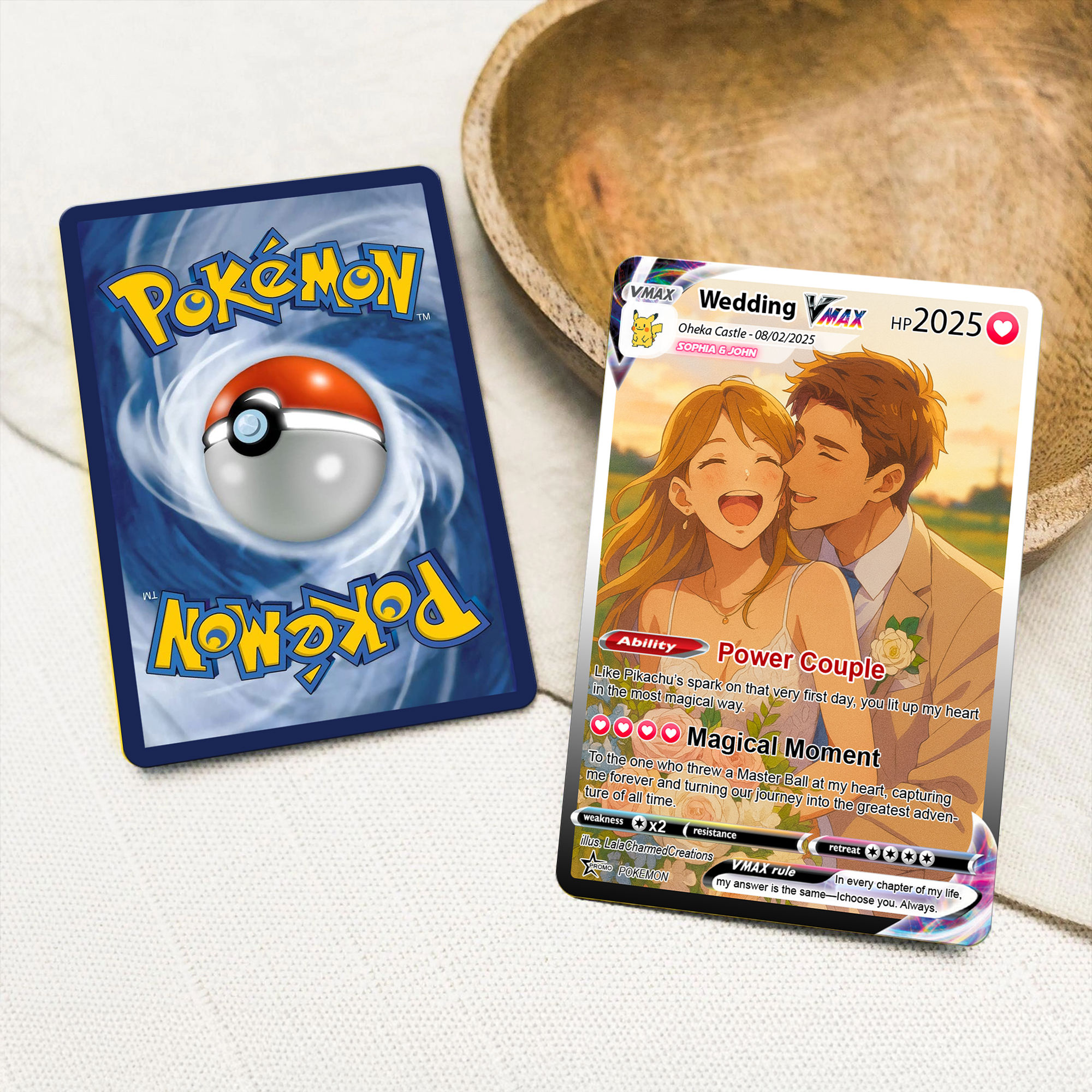 Poke Couples Card - Personalized Anniversary Card, Custom Photo Pokemon Card, Anime Wedding Card, Anniversary Gift, Custom Card for Couple,Valentine's Day Gift - Custom photo Metal Card Poke Couples Card - Personalized Anniversary Card, Custom Photo Pokemon Card, Anime Wedding Card, Anniversary Gift, Custom Card for Couple,Valentine's Day Gift - Custom photo Metal Card