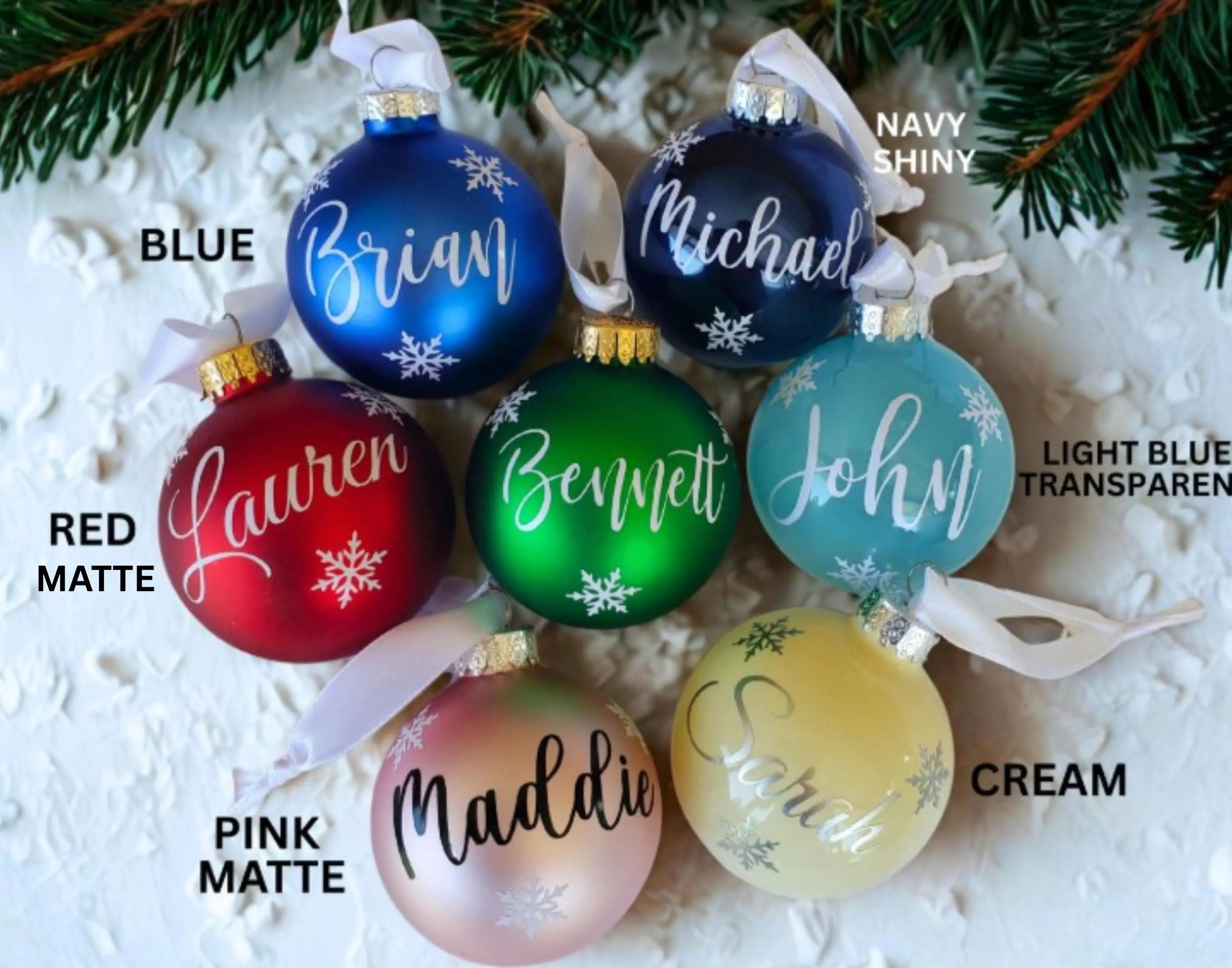 Personalized Set Personalized Ball Christmas Ornaments Name — free download