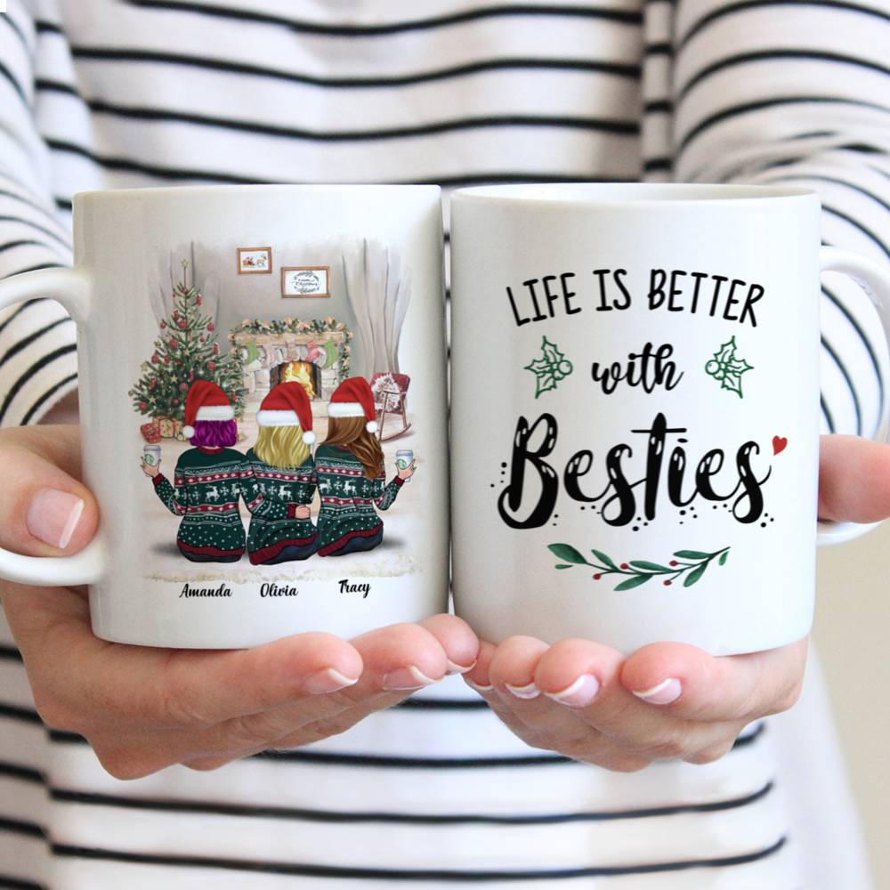 Personalized Mug - Xmas Mug - Life Is Better With Besties