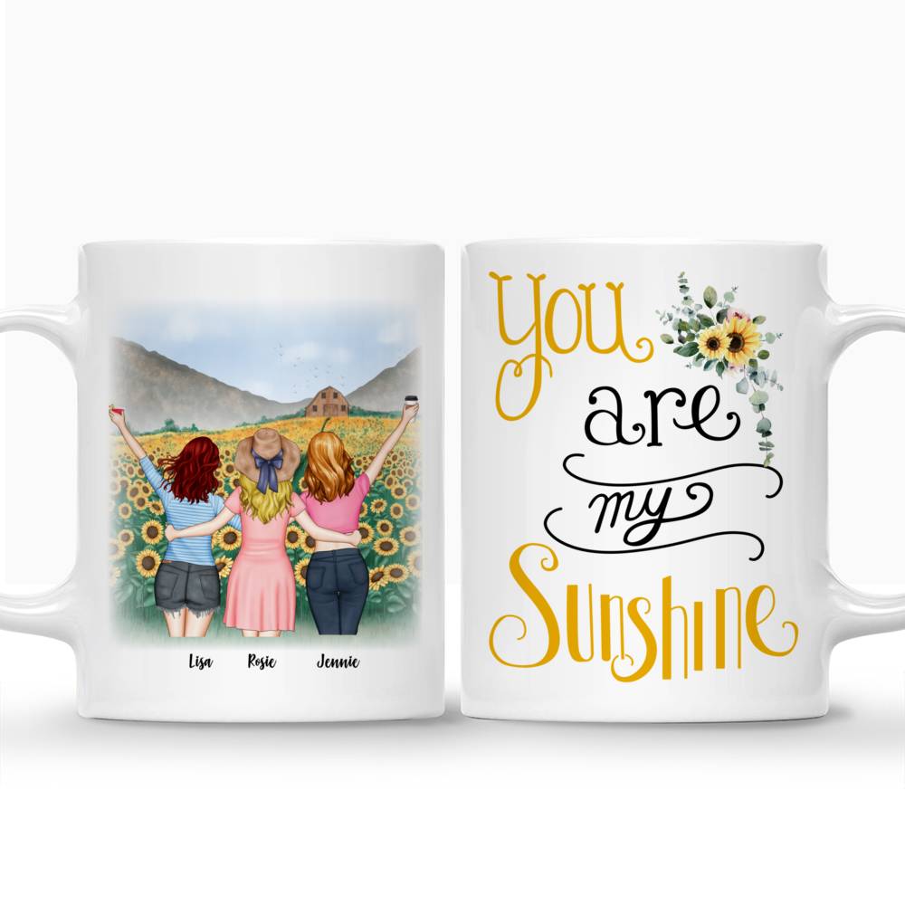 Personalized Mug - Sunflowers Girls (3455) - You're My Sunshine_3