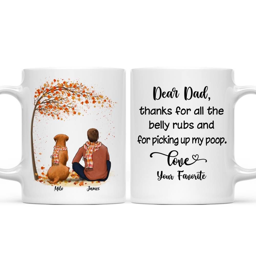 Personalized Mug - Man & Dog Mug - Man and Dog Autumn -  Life is better with a Dog_3