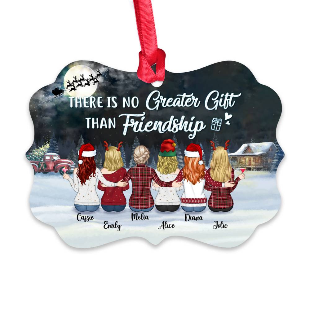Personalized Ornament - Up to 9 Girls - There is no greater gift than friendship (8766)_2