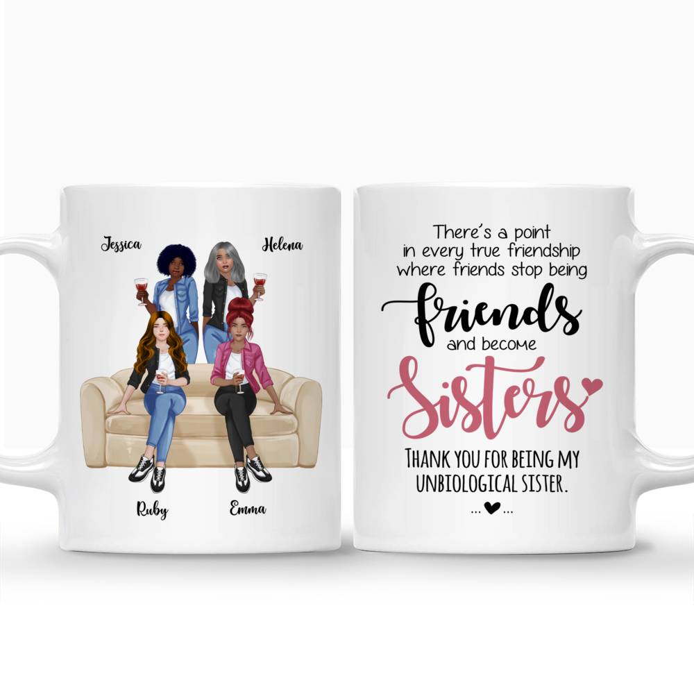 Personalized Mug - Up to 5 Girls - There's A Point In Every True Friendship_3
