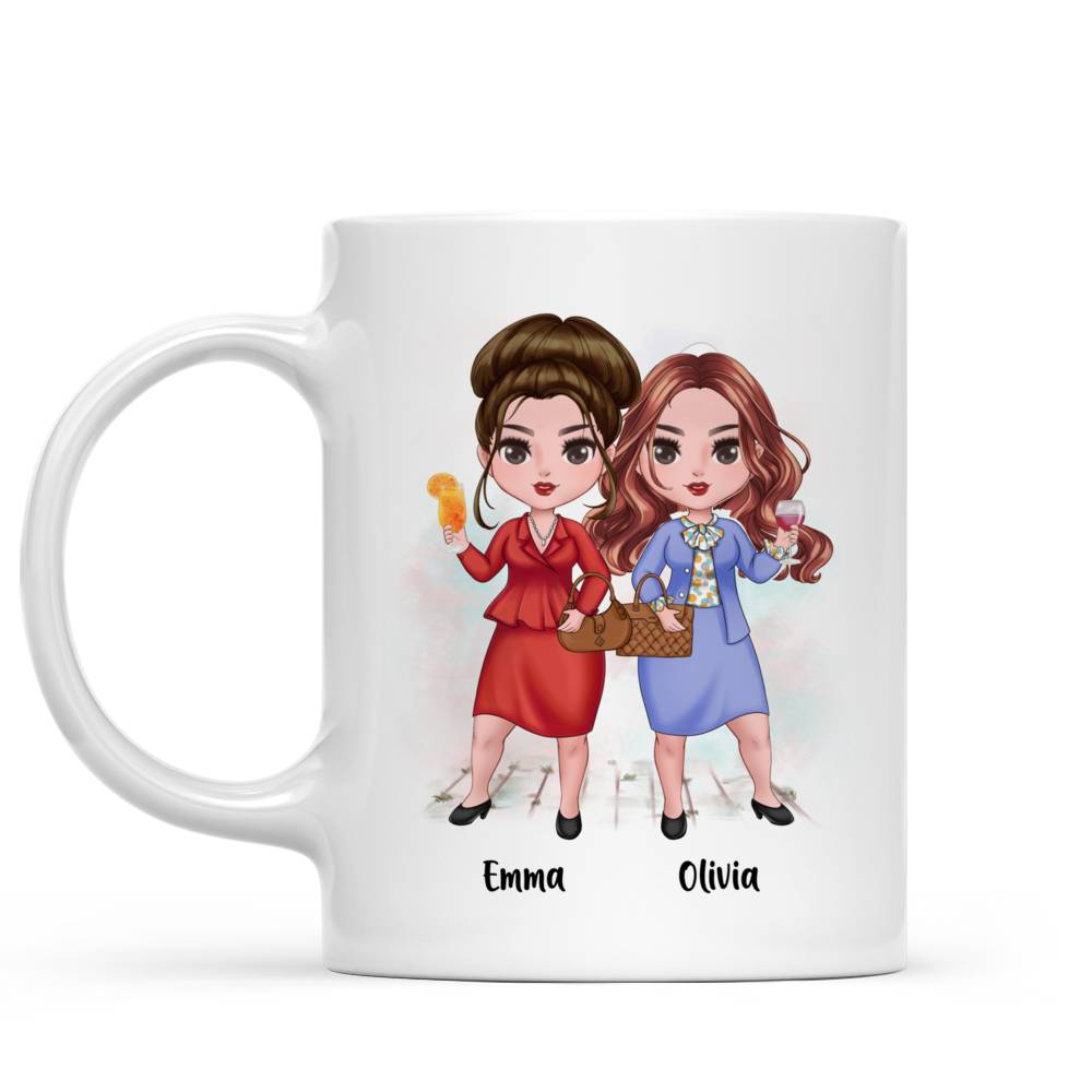 Personalized Mug - Up to 7 Girls - Besties - We'll Be Friends Until We're Old And Senile, Then We'll Be New Best Friends_1