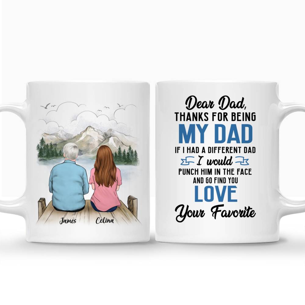 Father And Daughter - Dear Dad Thanks For Being My Dad | Personalized Mugs_3