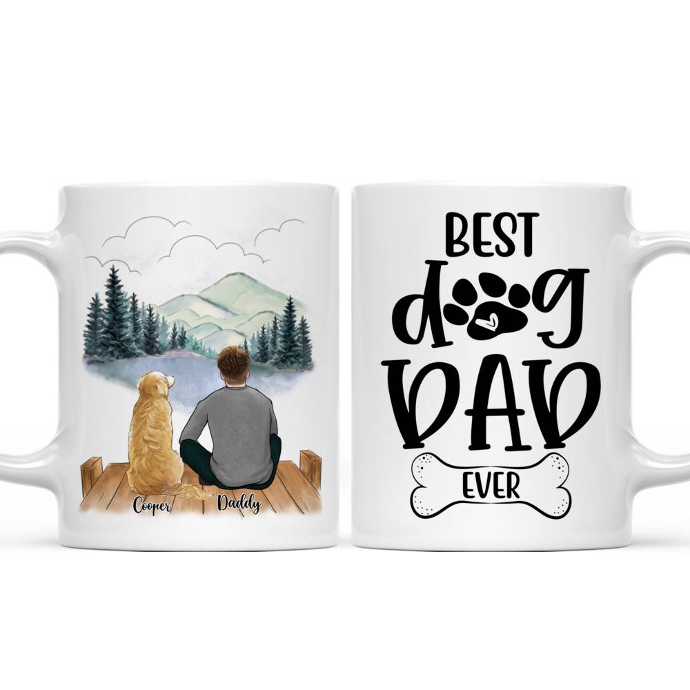 Man and Dogs - Best Dog Dad Ever (4638) | Personalized Mugs | Gossby_3