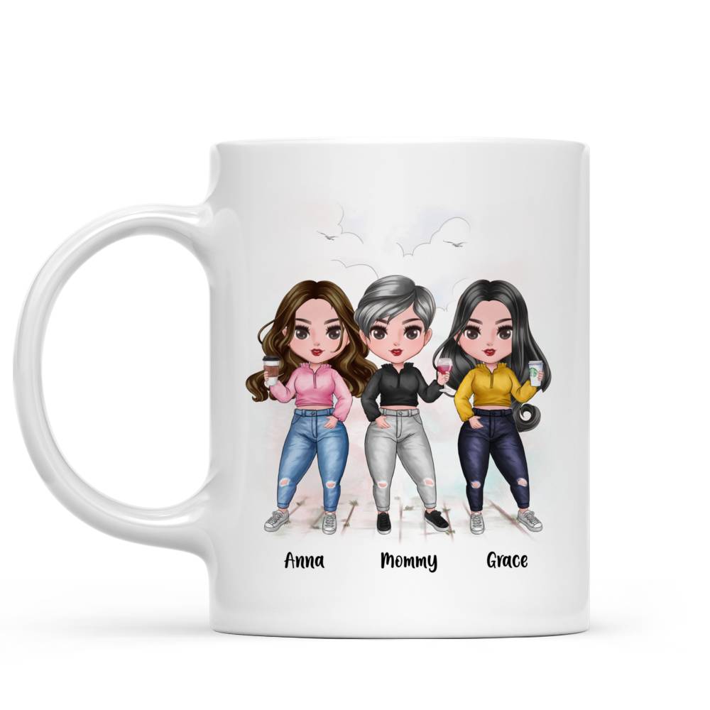 Personalized Mug - Mother And Daughters Forever Linked Together (6442)_2