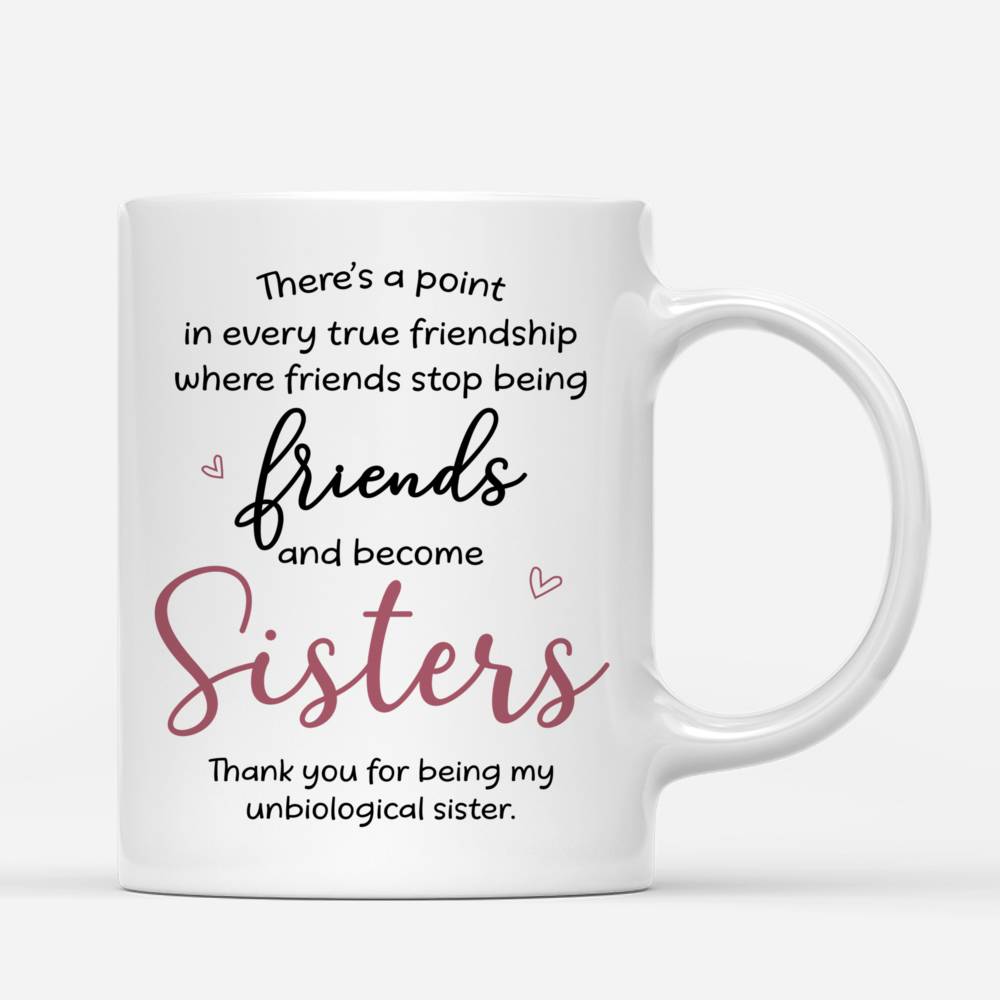 Personalized Mug - 4 Girls - Theres a point in every true friendship where friends stop being friends and become sisters_2