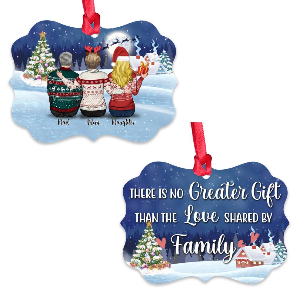 Personalized Ornament - Family Ornament - There is no greater gift than the love shared by a Family (8027)_1