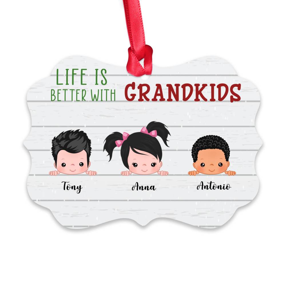 Personalized Ornament - Up to 9 Kids - Life Is Better With GrandKids_7