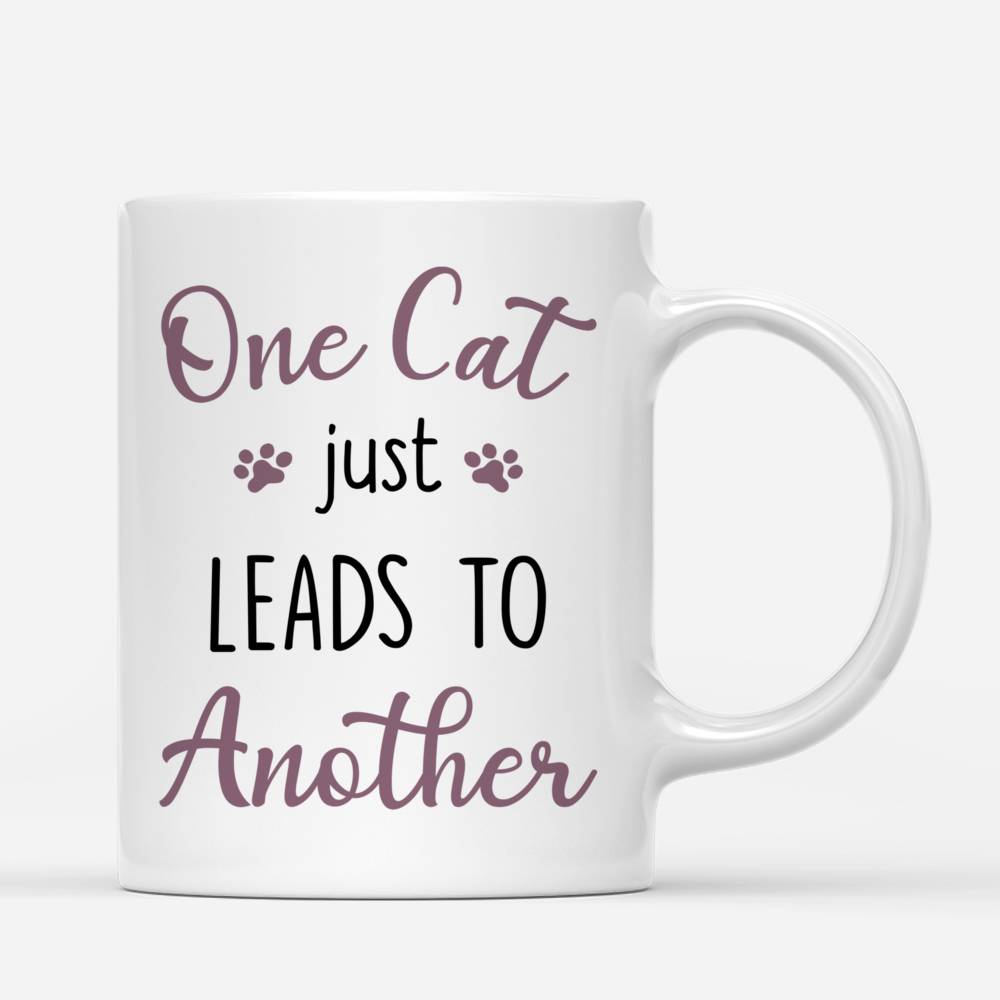 Personalized Mug - Curious Cat Special Edition - One cat just lead to another (blue)_2