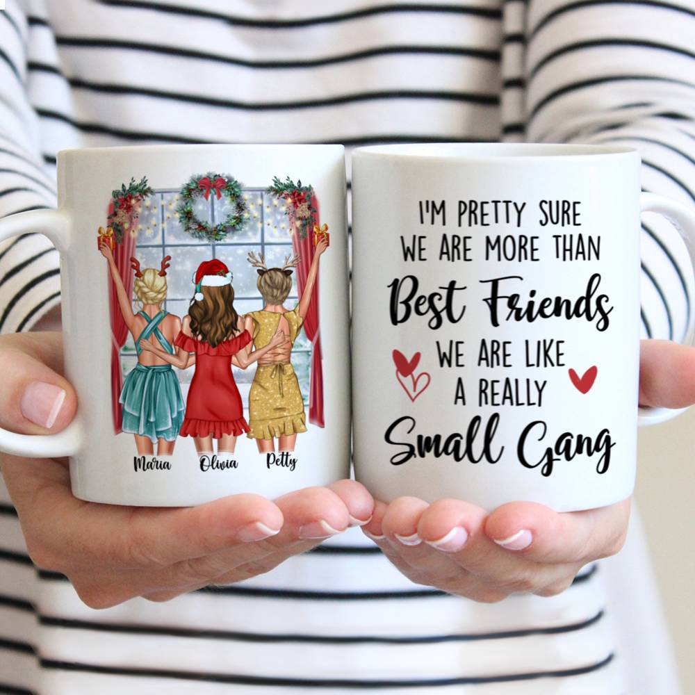 Personalized Mug - Christmas Up to 5 Girl - Holidays - Life is better with Friends (8417)_3