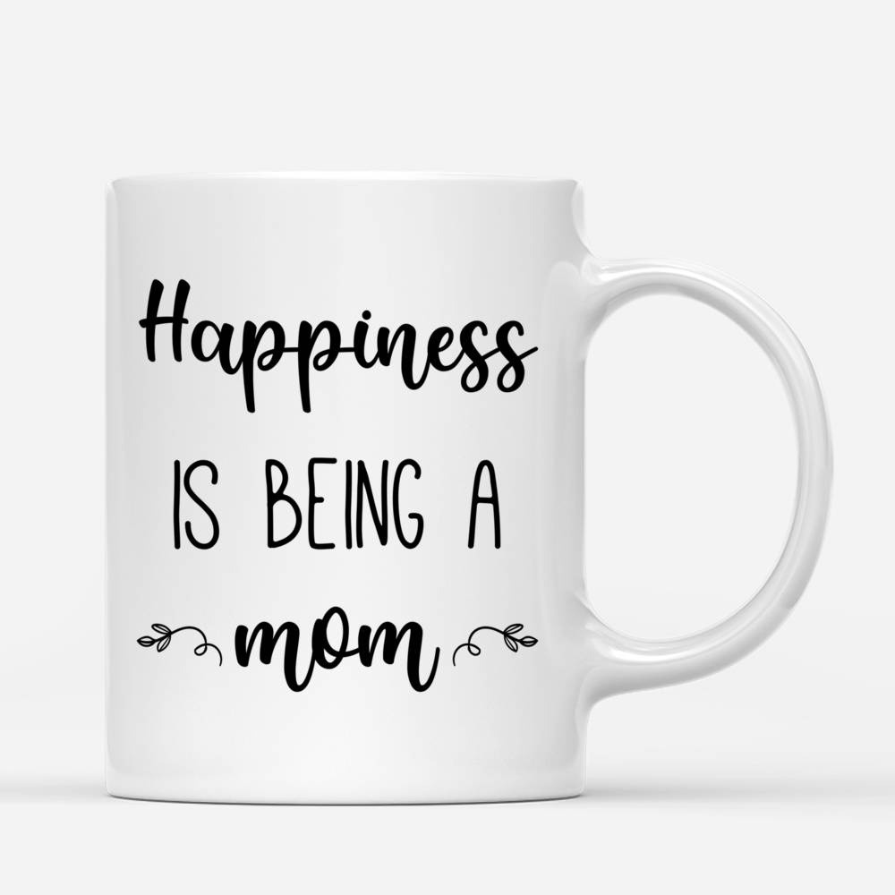Family Personalized Mugs - Mother & 2 Sons - Happiness is Being A Mom_2
