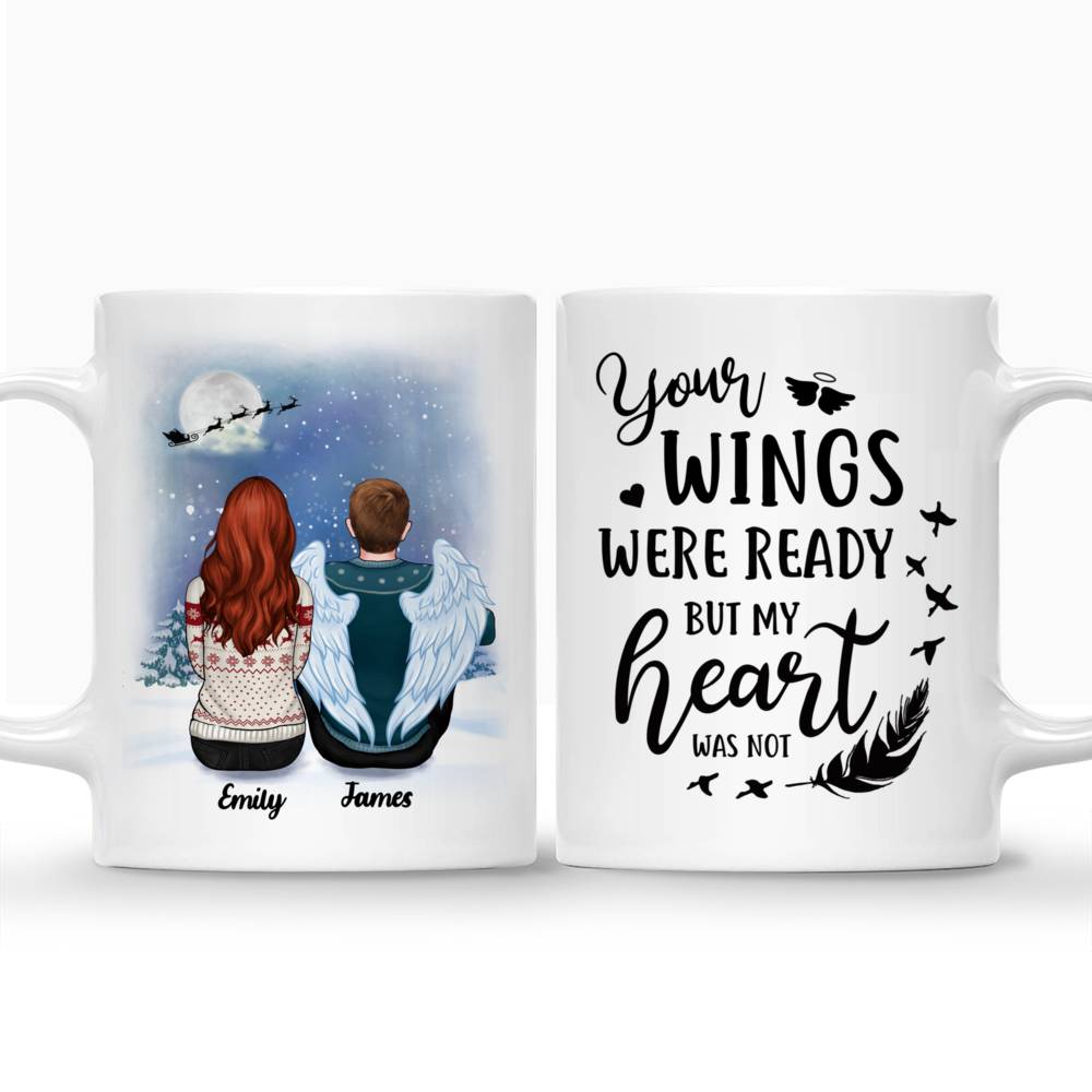 Personalized Mug - Memorial Mug - Night - Your Wings Were Ready But My Heart Was Not_3